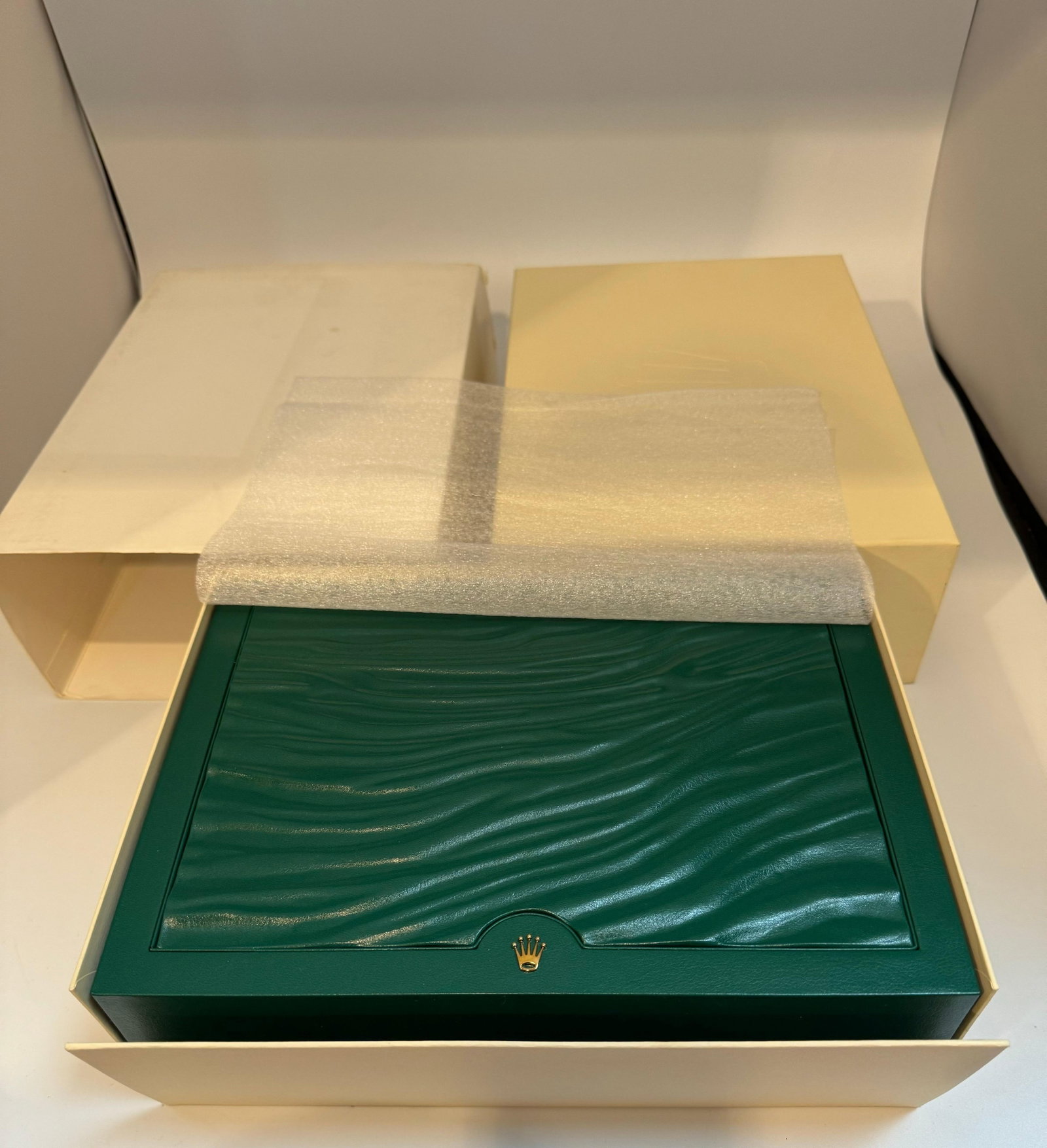 Rolex Watch Box, New Creme Empty Acs. Oyster Perpetual Daytona GMT Datejust - 17
