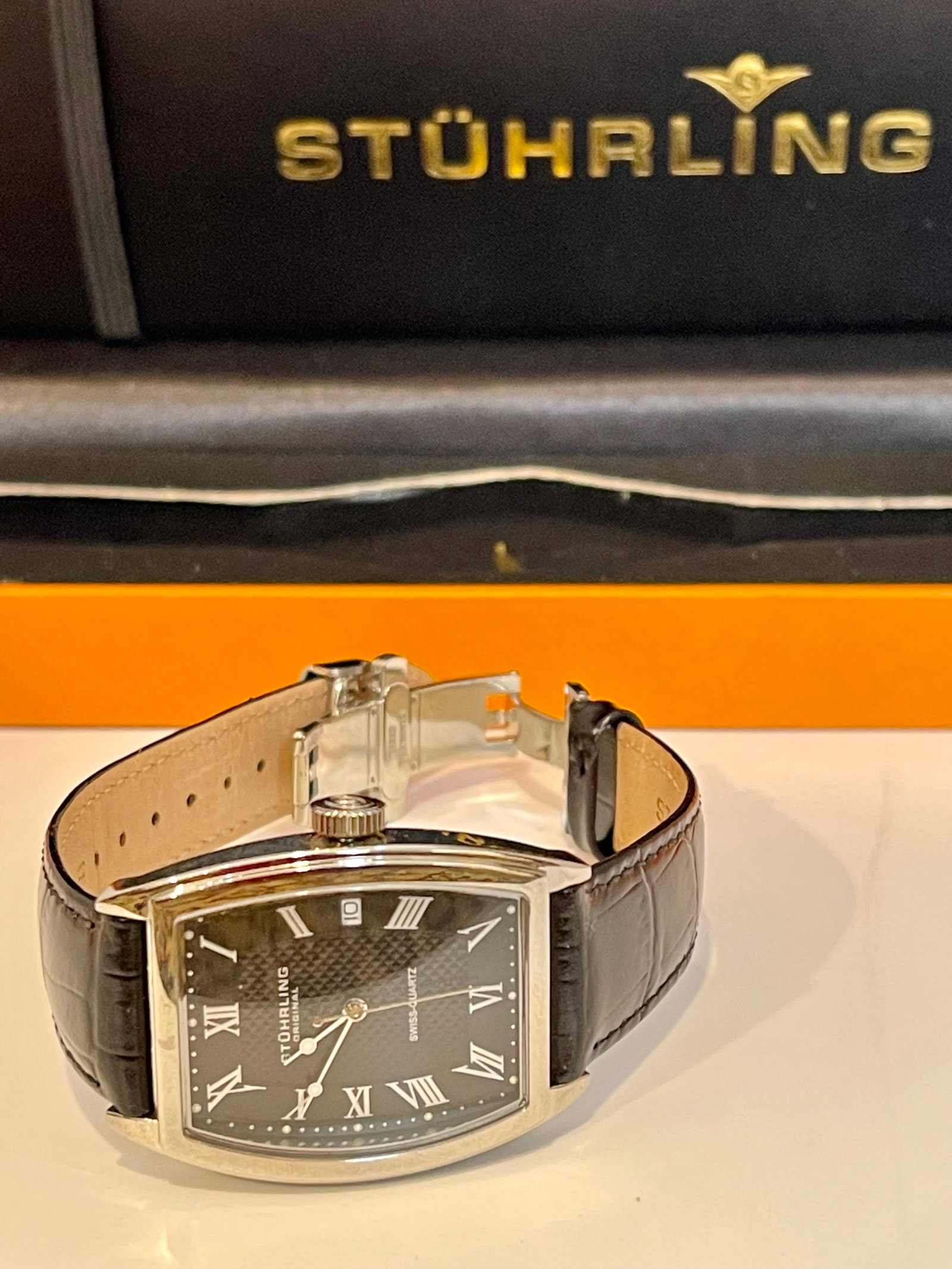 Stuhrling Brand New Watch with Box Paper and Leather Belt - 4