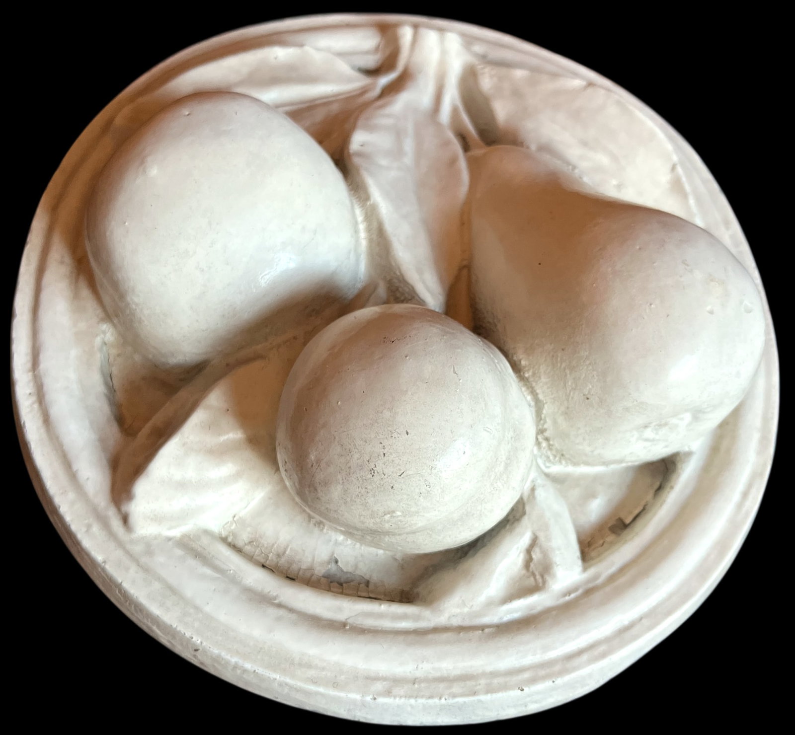 Vintage Plaster Fruit Relief Plaque Italian Neoclassical Style 8" After Bunny Williams Home - 2
