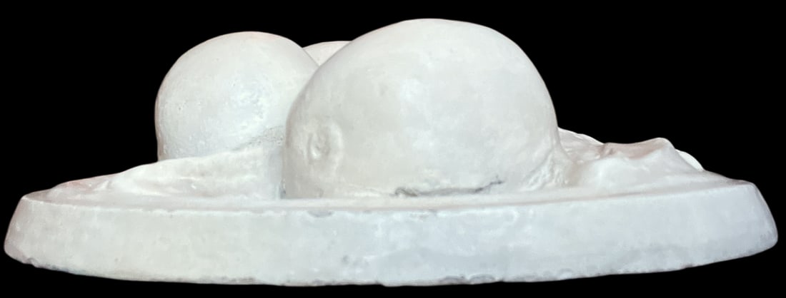 Vintage Plaster Fruit Relief Plaque Italian Neoclassical Style 8" After Bunny Williams Home - 6