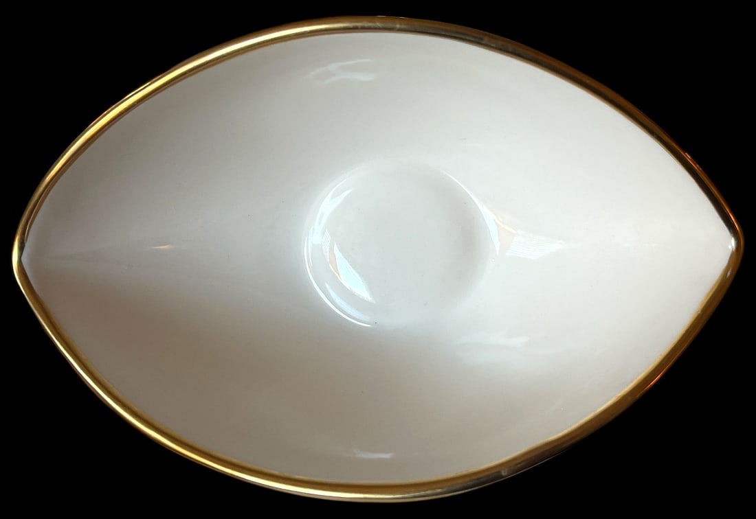 Pair of Hand-Painted L'Objet "Circe" Bowls | Blue, White & Gold | Portugal, 2005 - 4