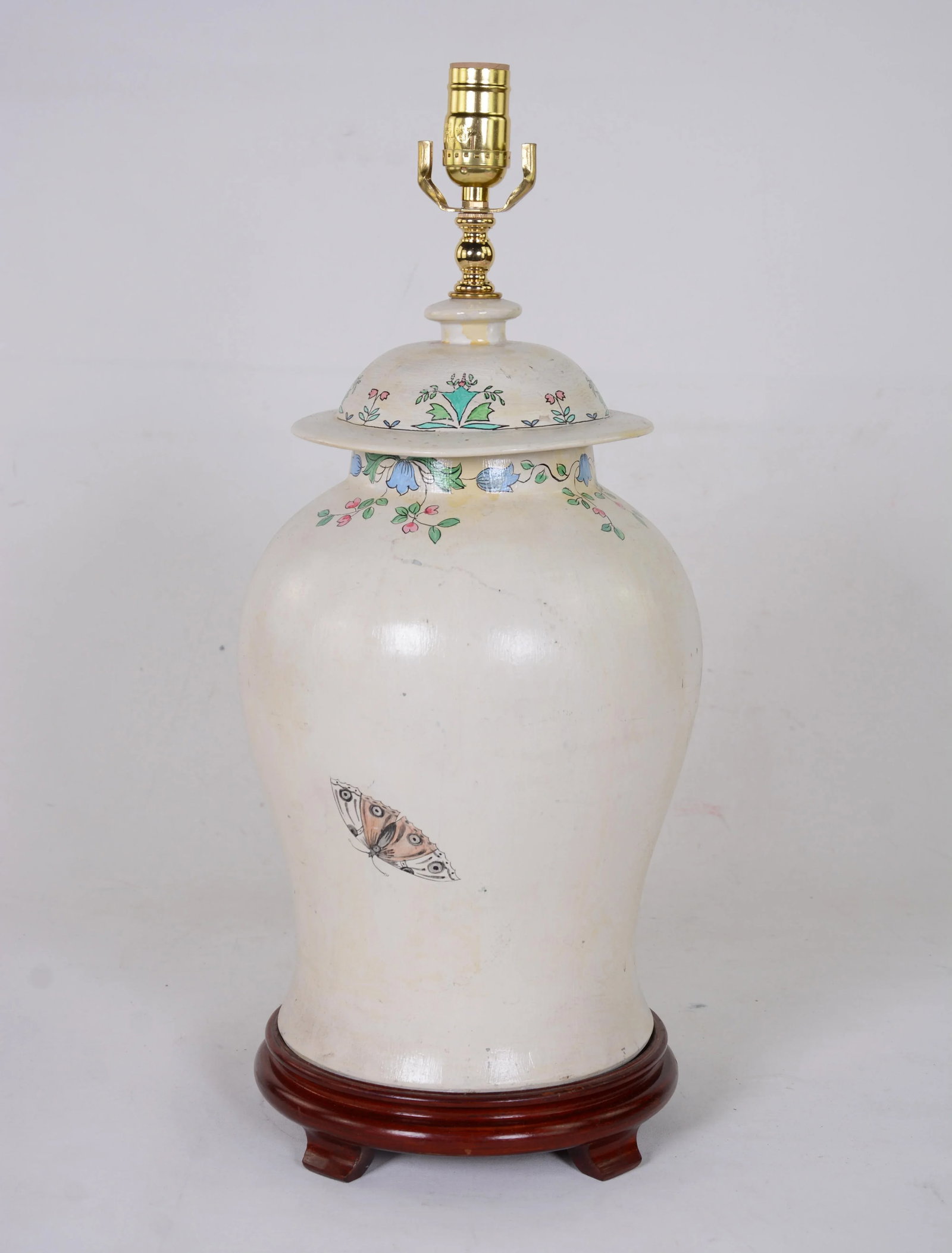 Hand Painted Chinoiseries Style Jar Table Lamp - 5