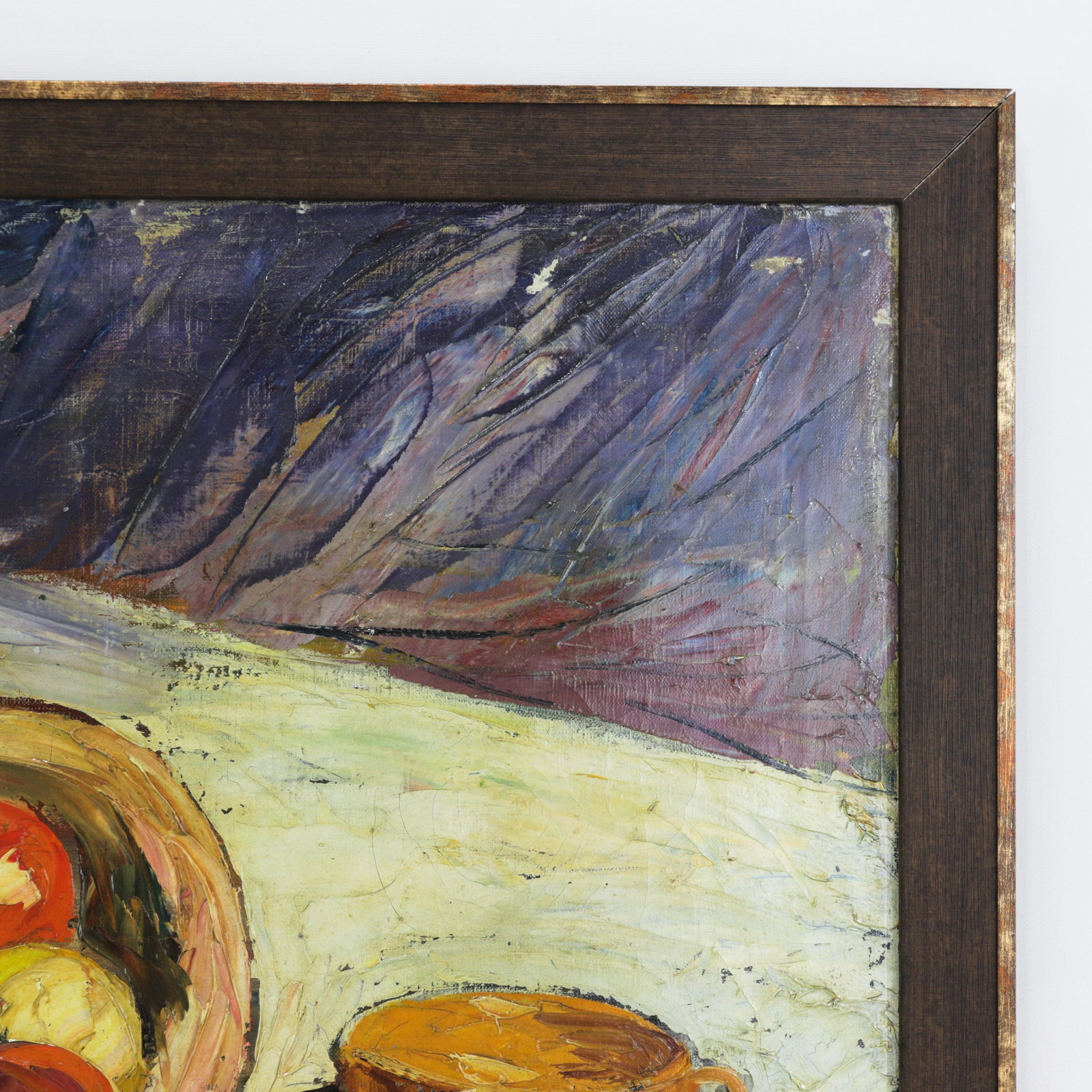 Nandor Vagh Weinmann Original Still Life Oil Painting - Fish, Fruit, and Blue Jug - 10