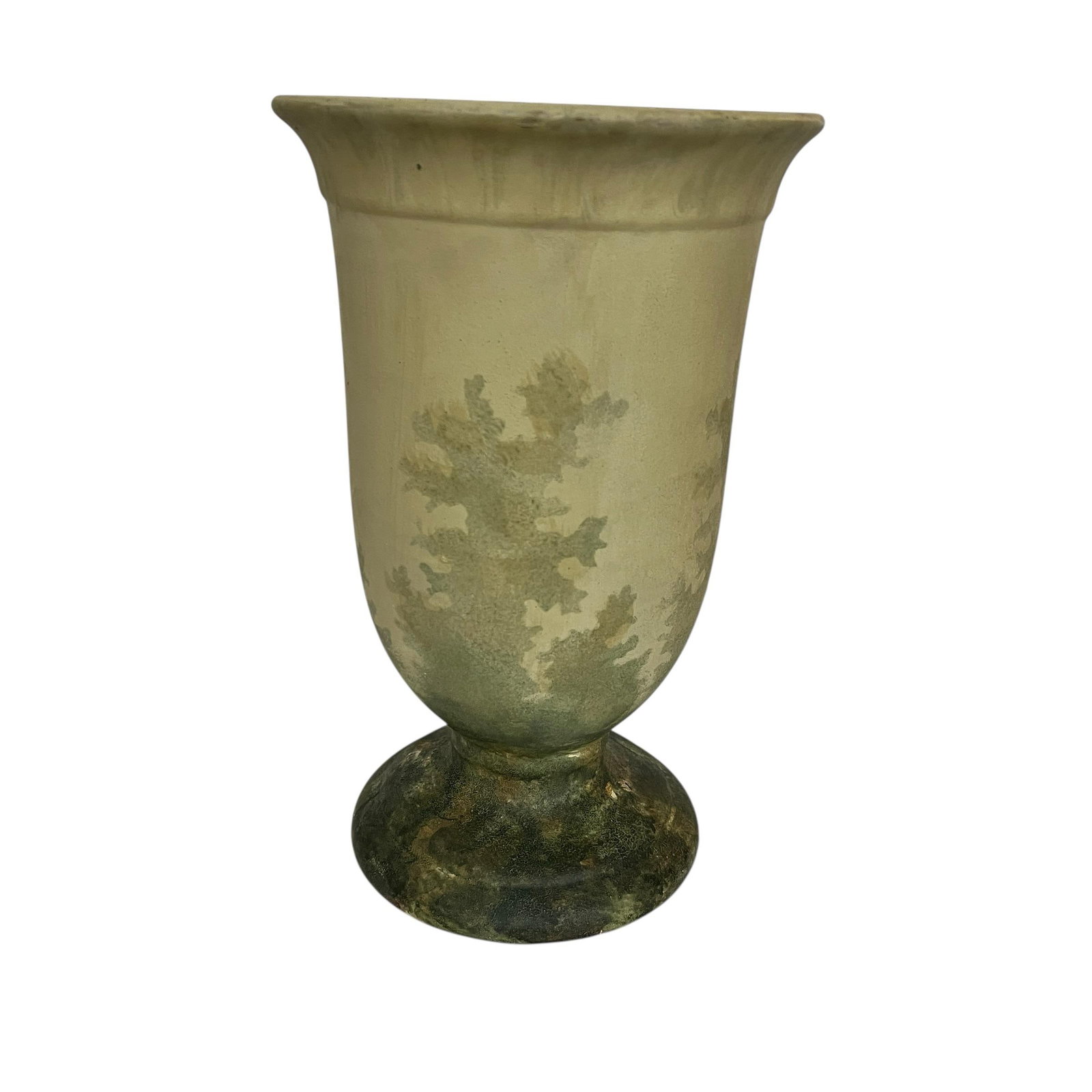 Vintage Hand Painted Pottery Pedestal Vase - 3