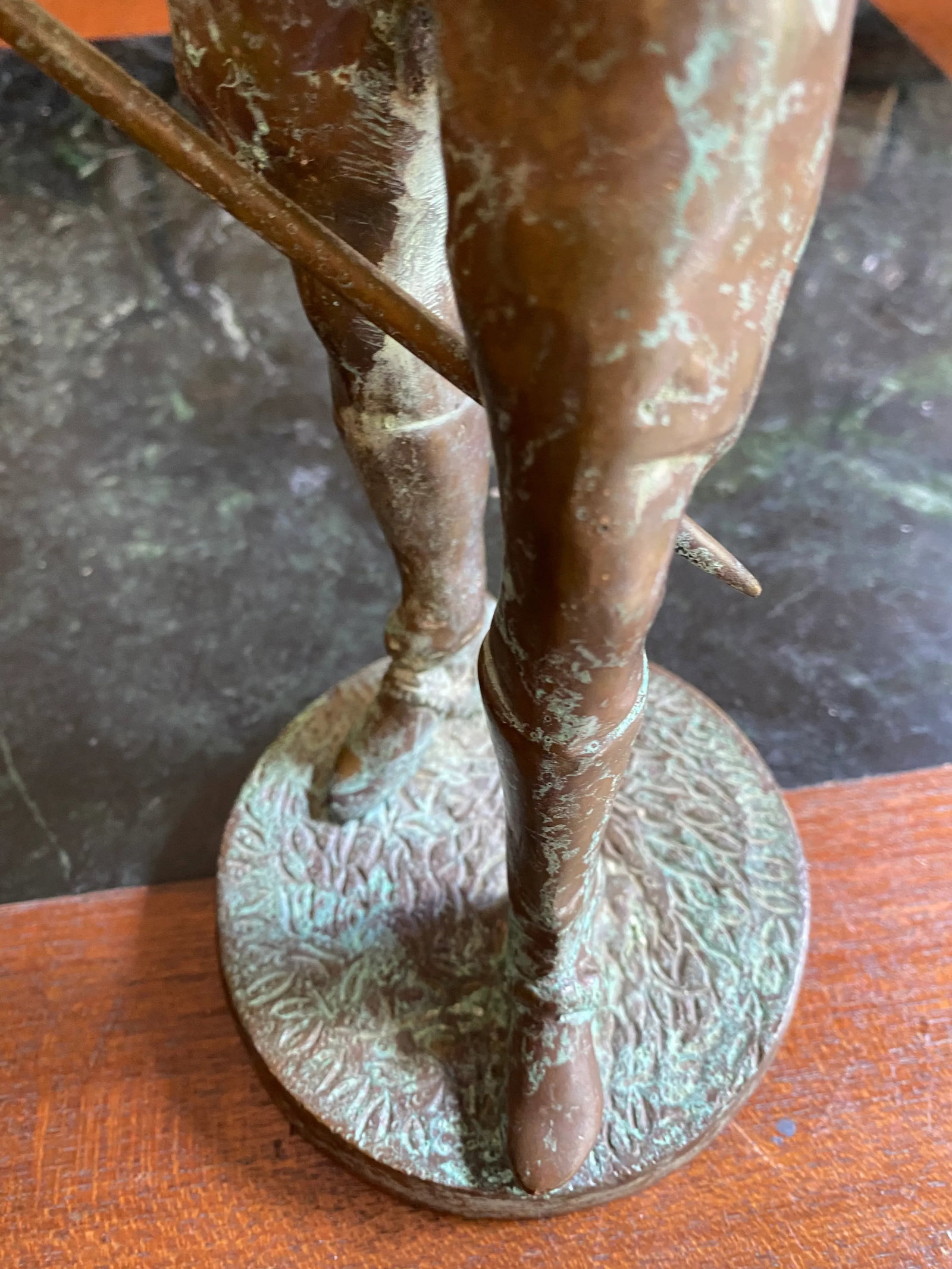 1970s Military Soldier Bronze Sculpture on Stand - 3