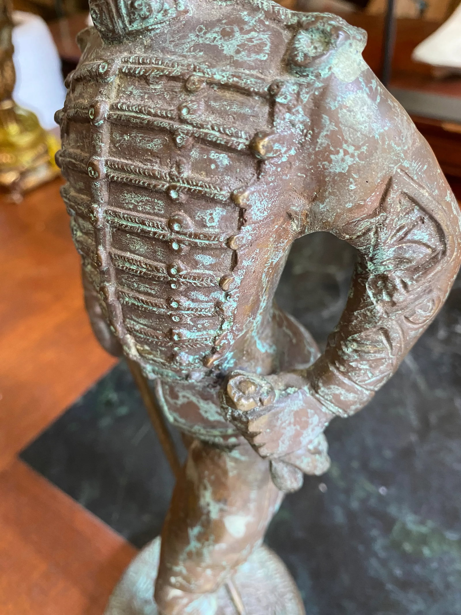 1970s Military Soldier Bronze Sculpture on Stand - 4
