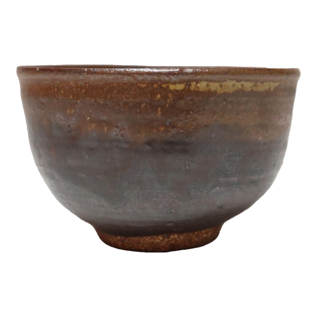 Vintage Petite Studio Ceramic Earth Tone Pottery Bowl Vessel by Deanna Nichols: Small round studio ceramic bowl/vessel by ceramicist, Deanna Nichols (b. 1942-2017, Missouri). Holding a BFA from Kansas City Art Institute (1965) and an MFA from Claremont Graduate University in