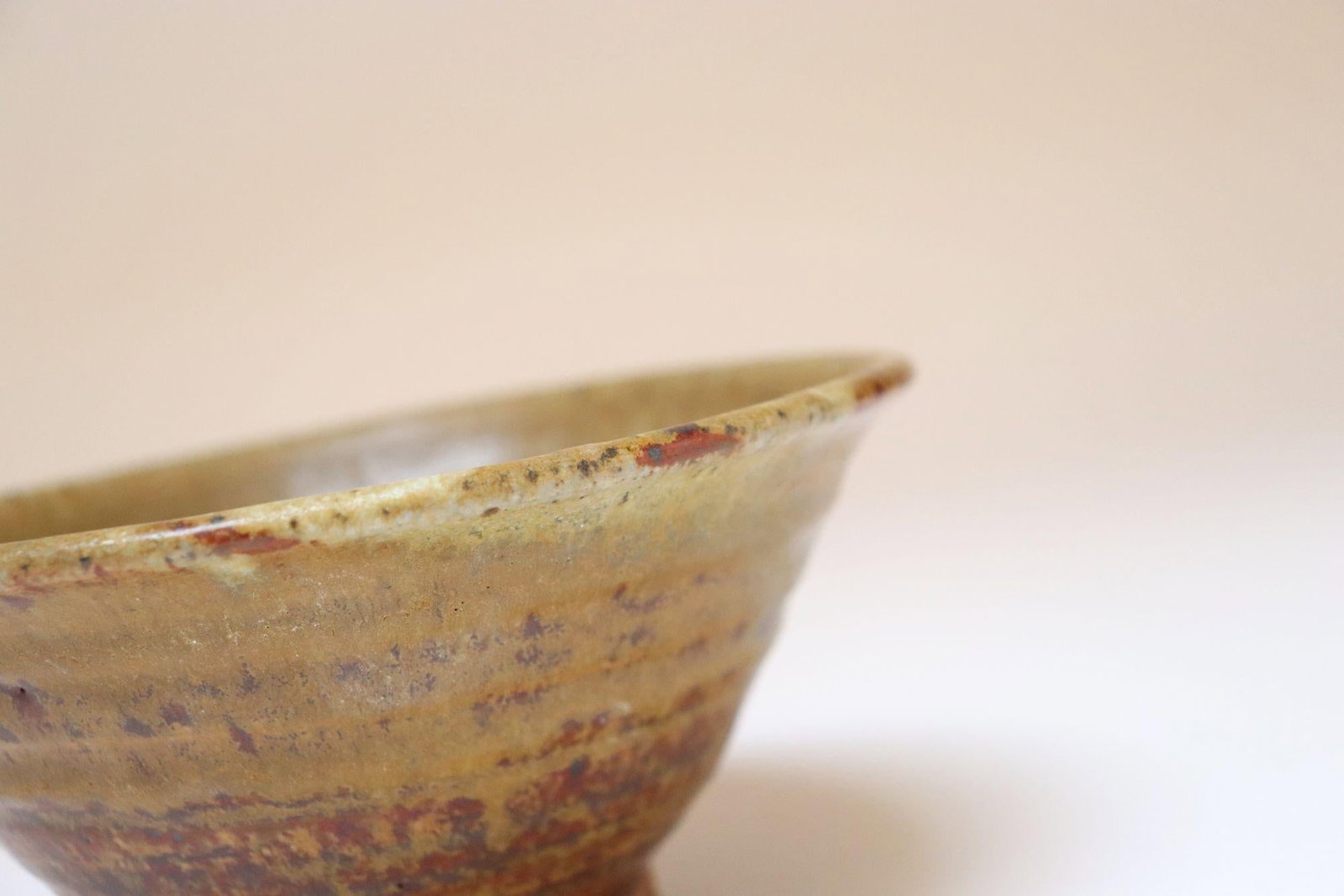 Petite Vintage Ochre Studio Pottery Bowl by Deanna Nichols - 10