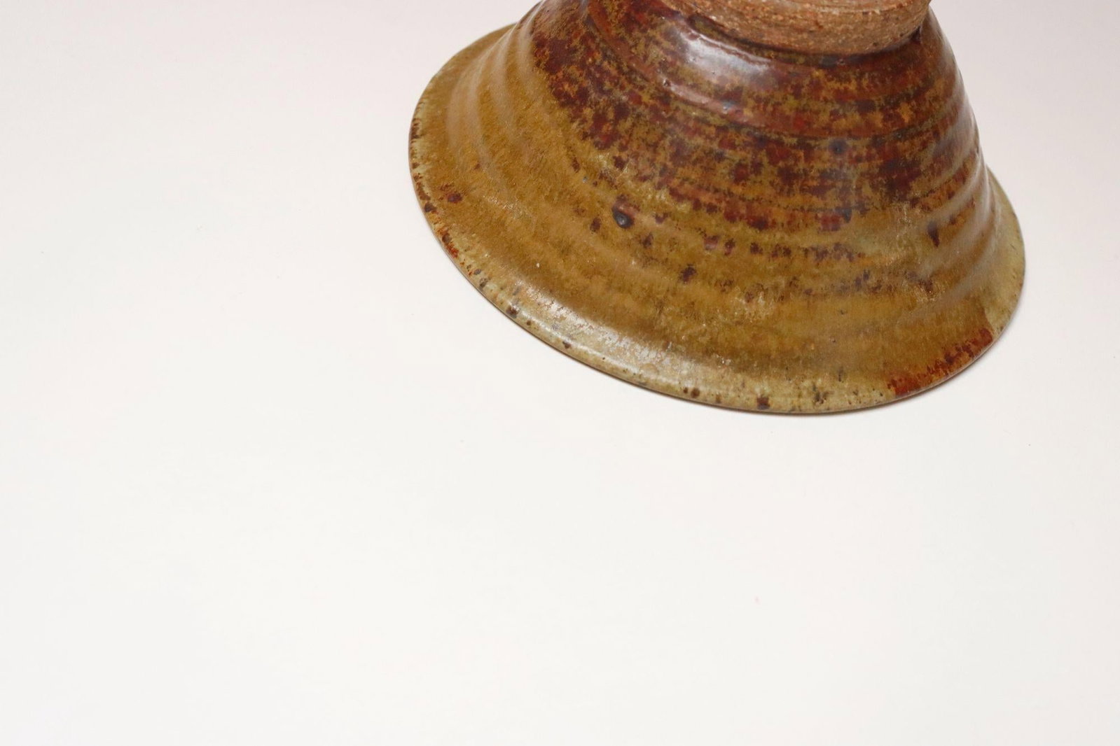 Petite Vintage Ochre Studio Pottery Bowl by Deanna Nichols - 11