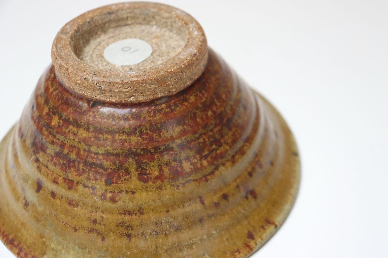 Petite Vintage Ochre Studio Pottery Bowl by Deanna Nichols - 12