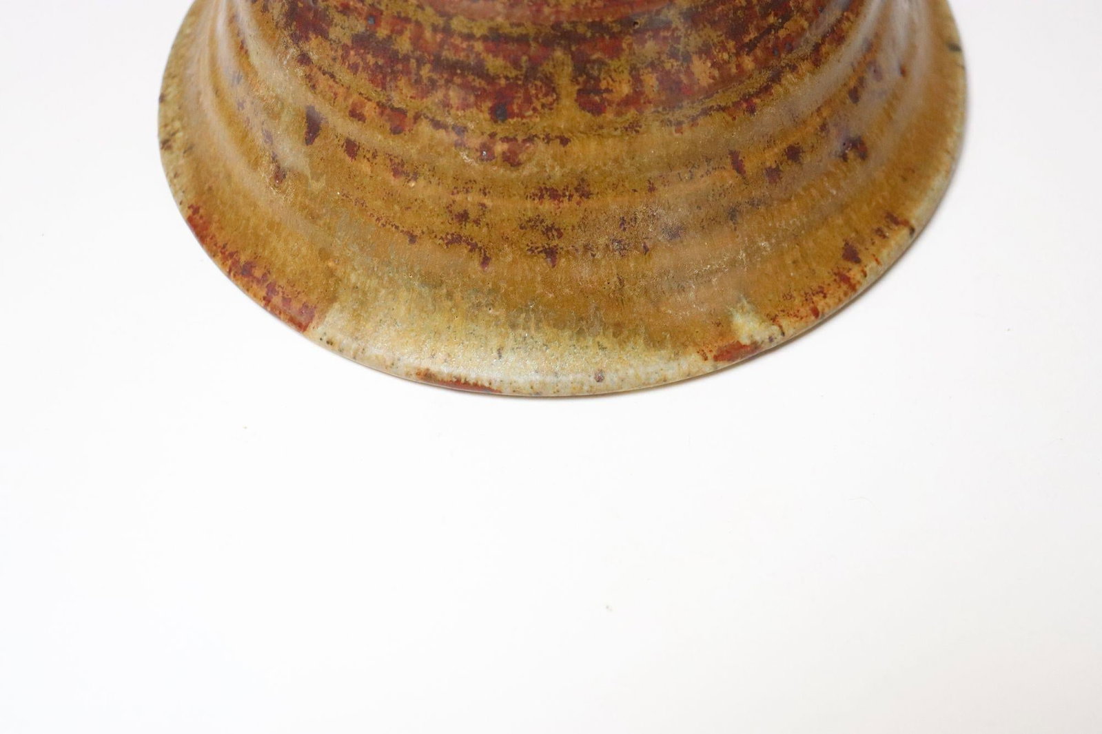 Petite Vintage Ochre Studio Pottery Bowl by Deanna Nichols - 13