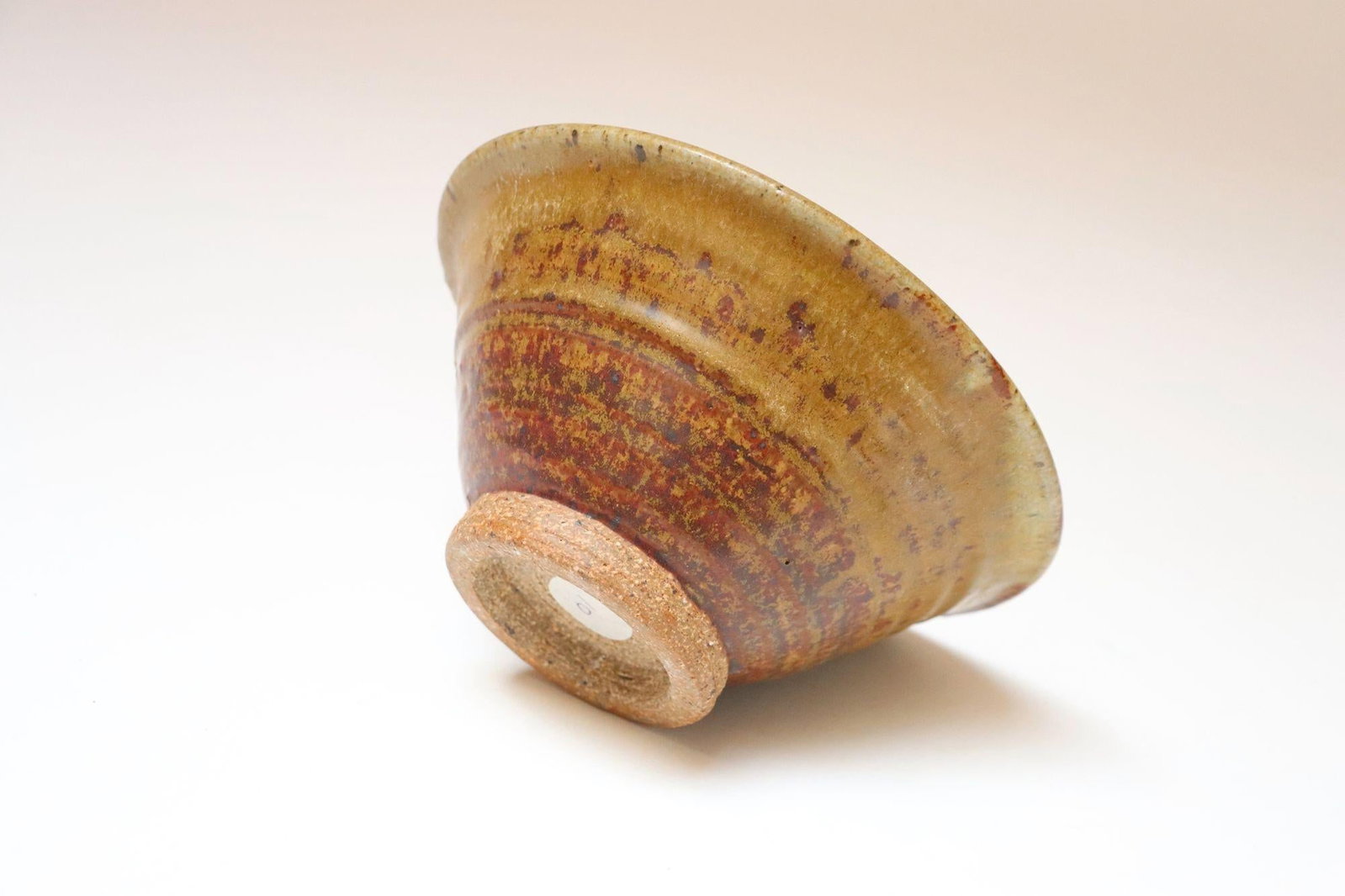 Petite Vintage Ochre Studio Pottery Bowl by Deanna Nichols - 5