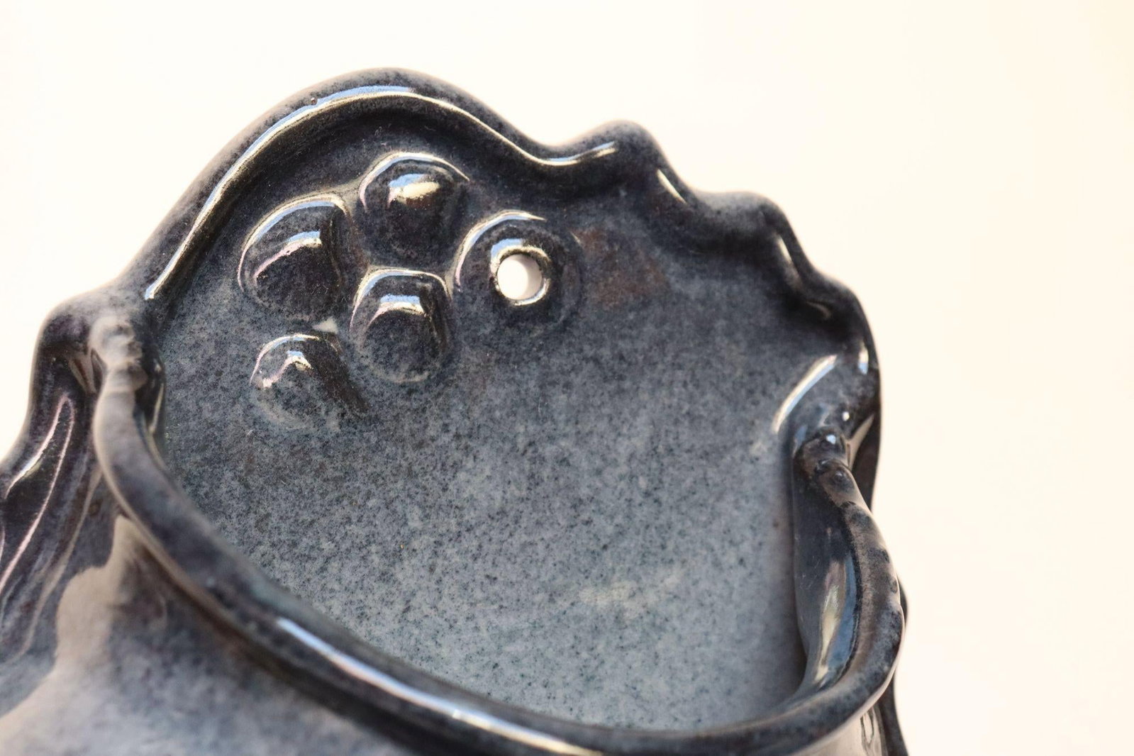 Mid-Century Modern Studio Pottery Blue Ombré Letter Holder by Deanna Nichols - 12
