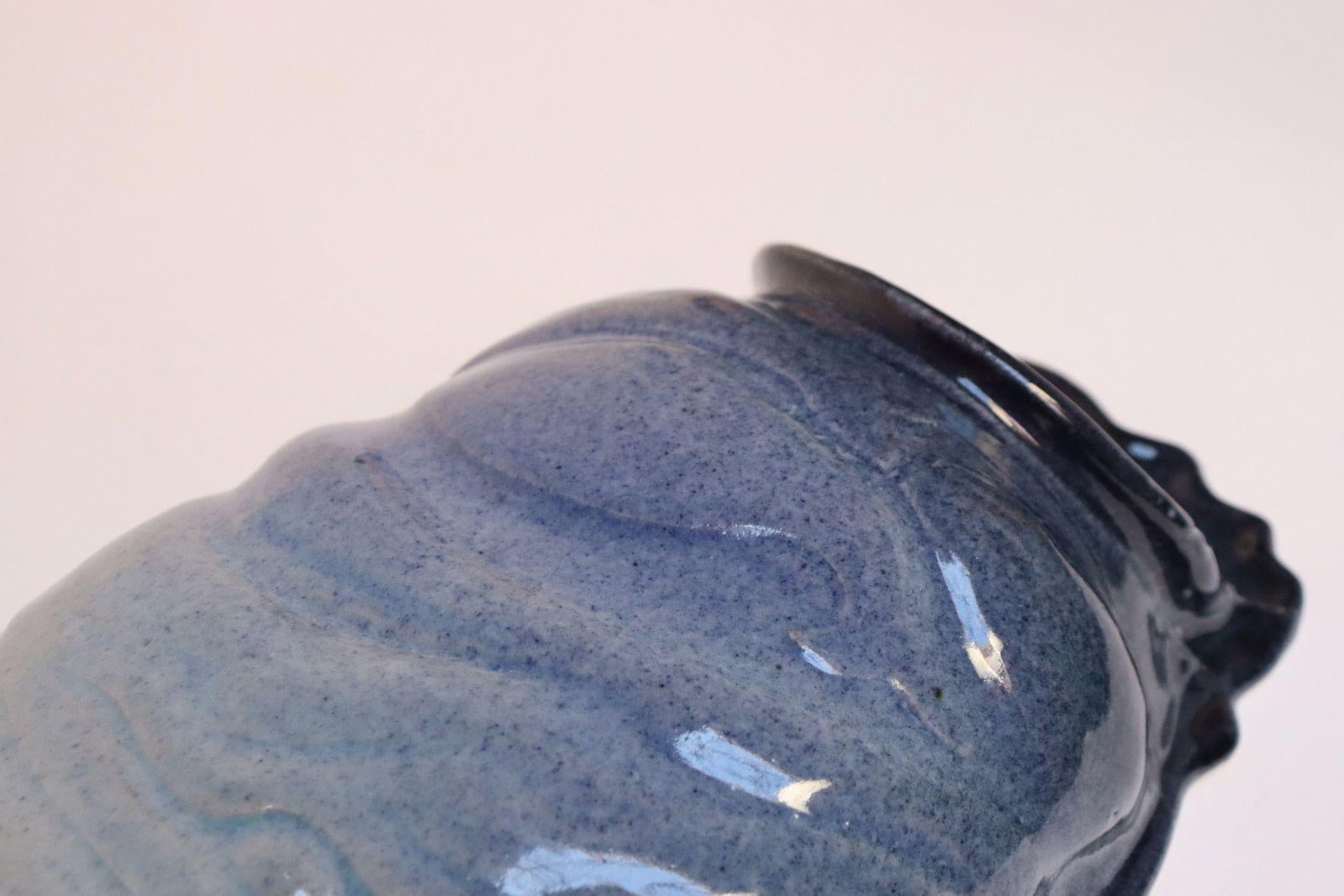 Mid-Century Modern Studio Pottery Blue Ombré Letter Holder by Deanna Nichols - 16