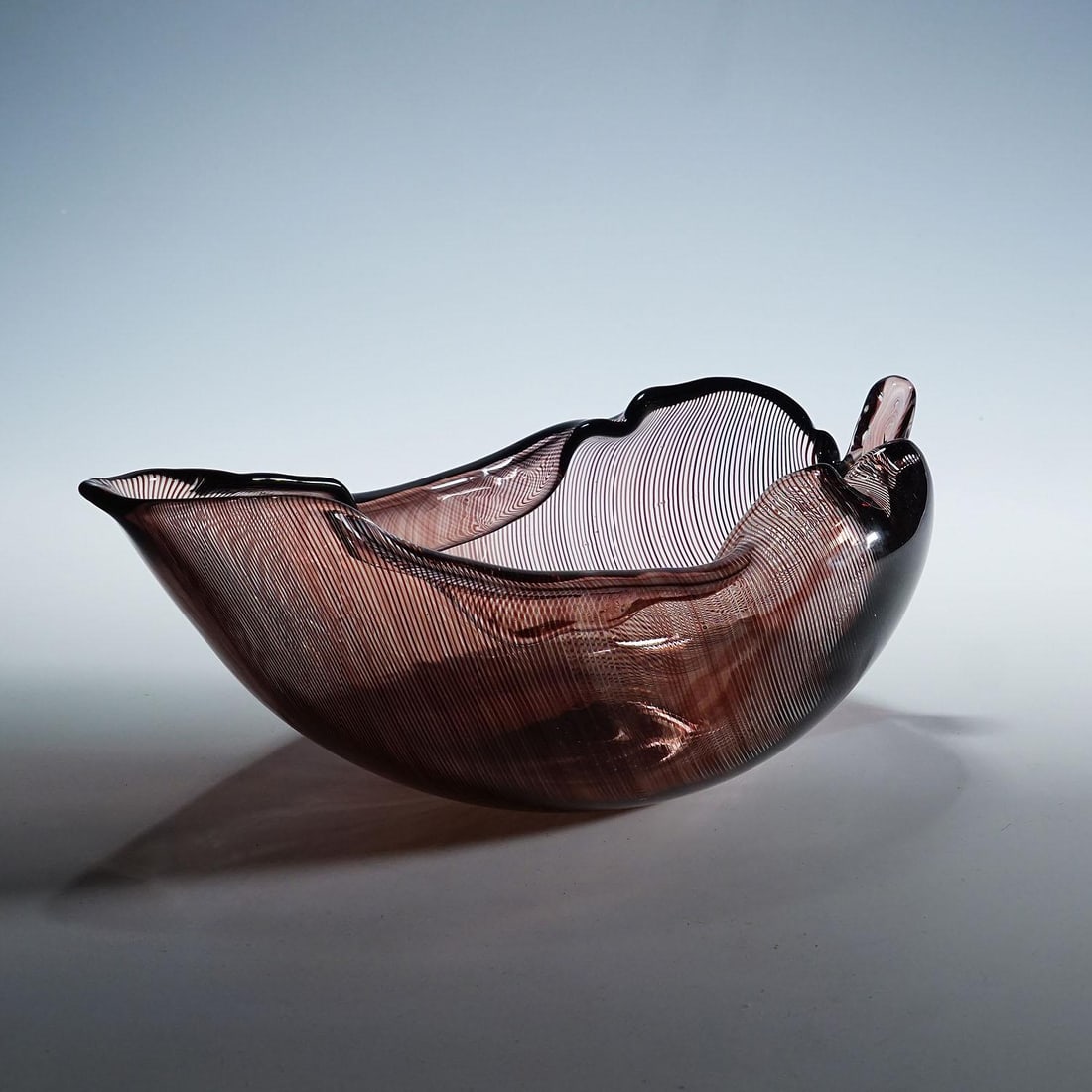 Vintage Tessuto Bowl by Tyra Lundgren for Venini, Murano - 2