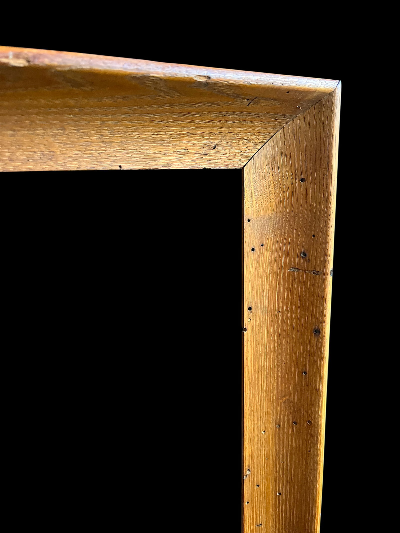 Antique Early 20th Century Wormwood Oak Picture Frame With Original Finish for 18" X 24" Art - 5