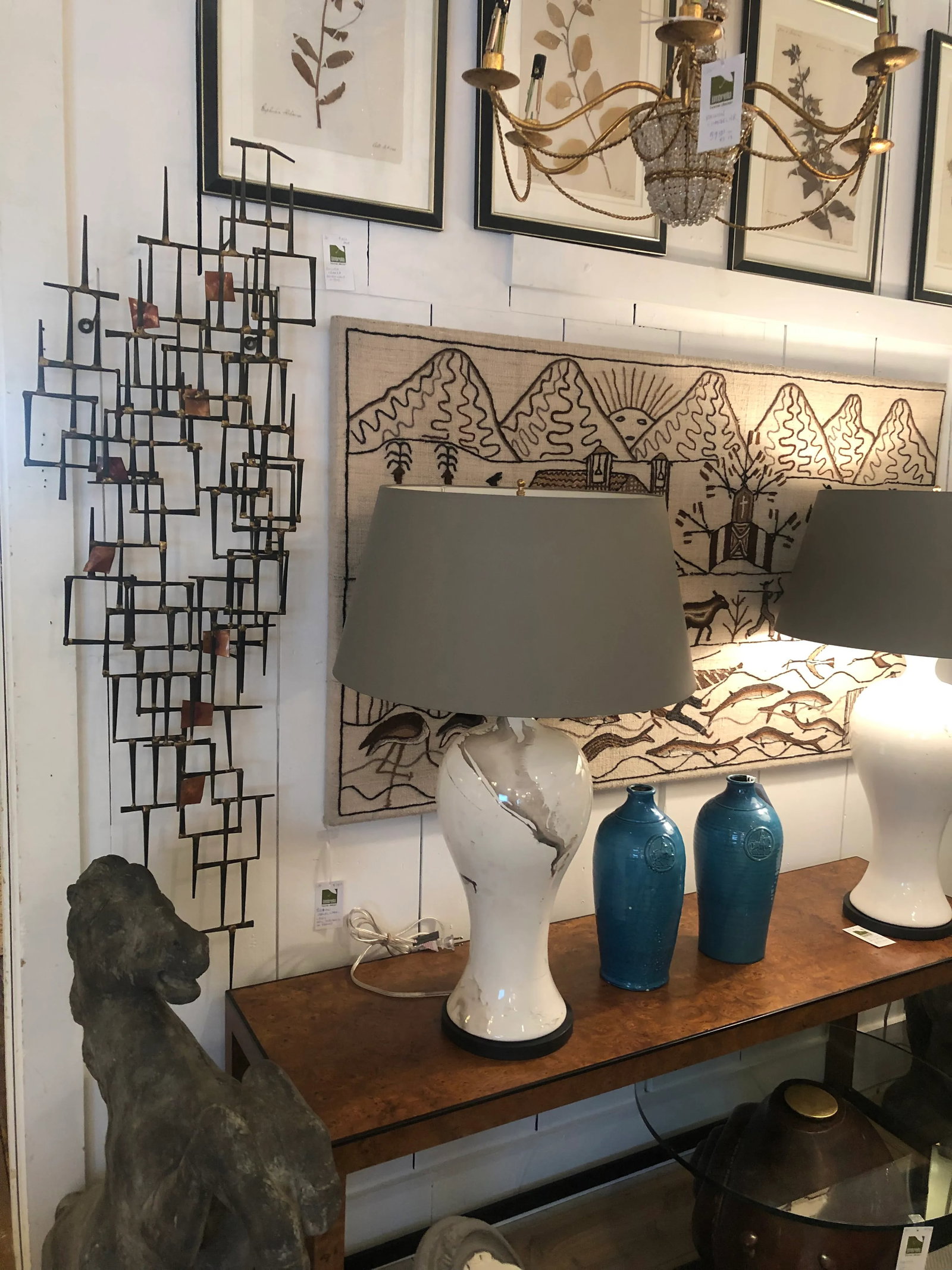 Abstract Iron & Copper Wall Sculpture - 10