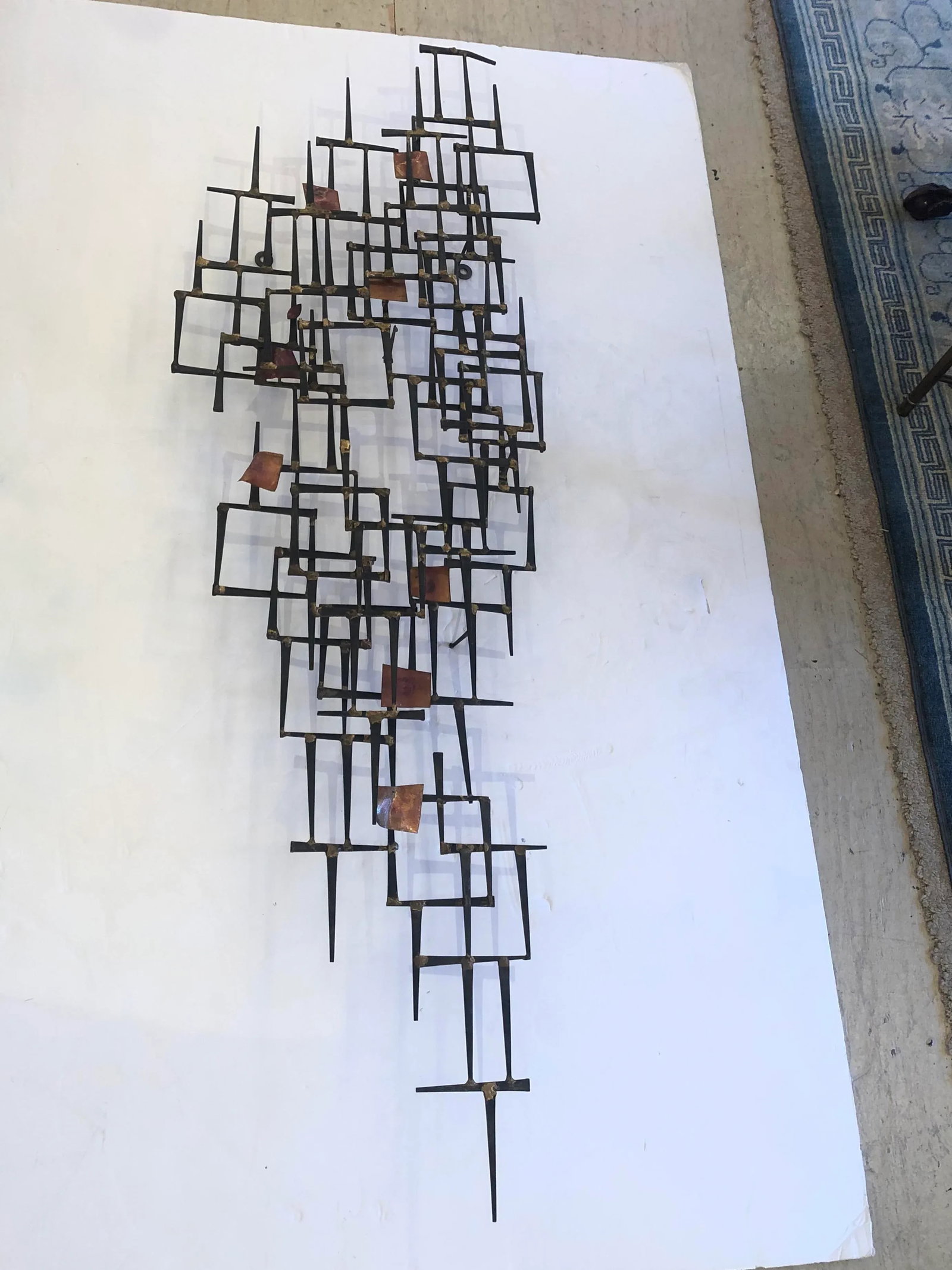 Abstract Iron & Copper Wall Sculpture - 11