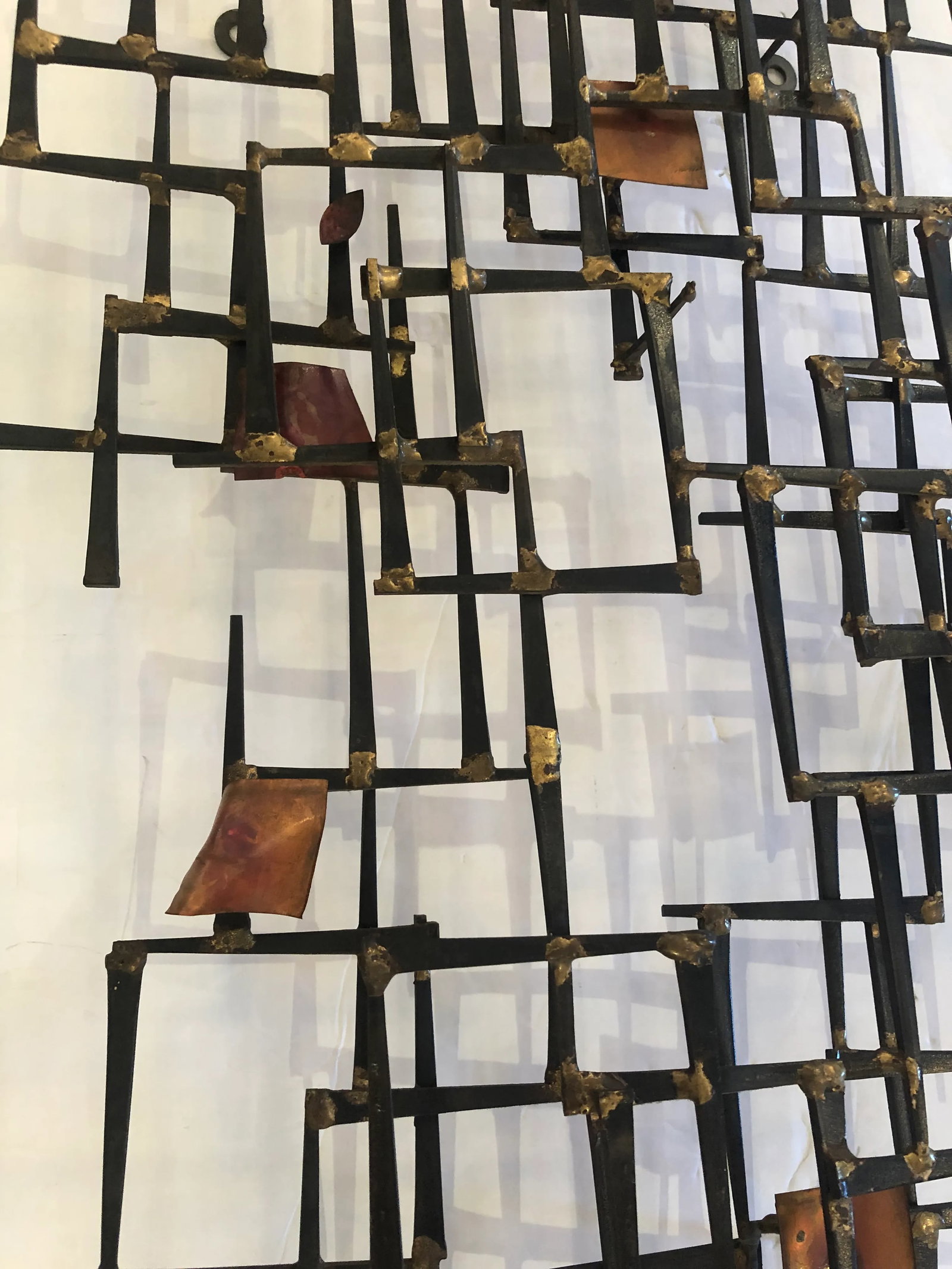 Abstract Iron & Copper Wall Sculpture - 2