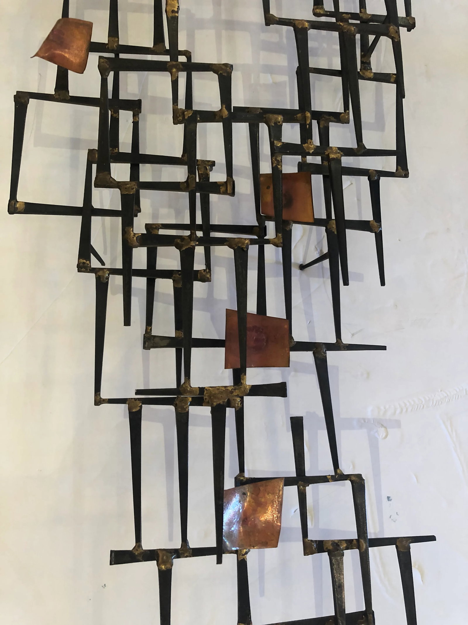 Abstract Iron & Copper Wall Sculpture - 3