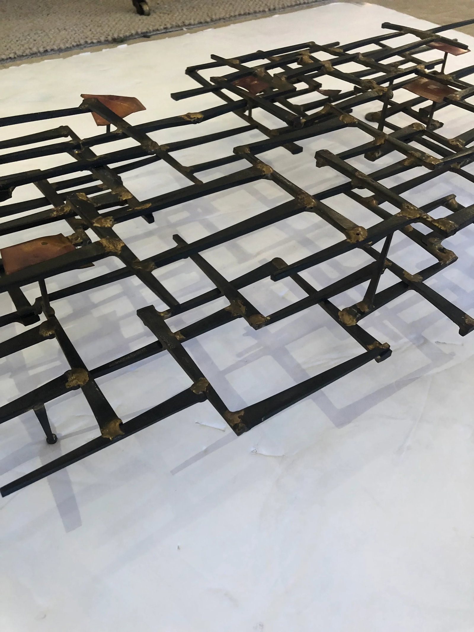 Abstract Iron & Copper Wall Sculpture - 6