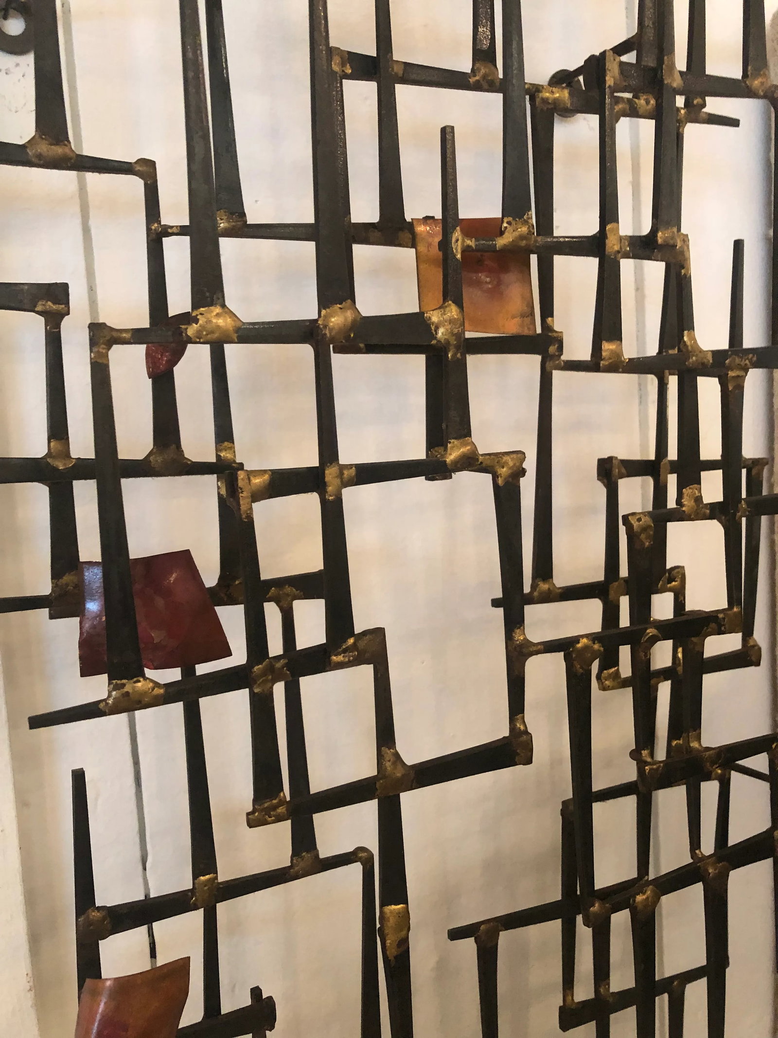 Abstract Iron & Copper Wall Sculpture - 8