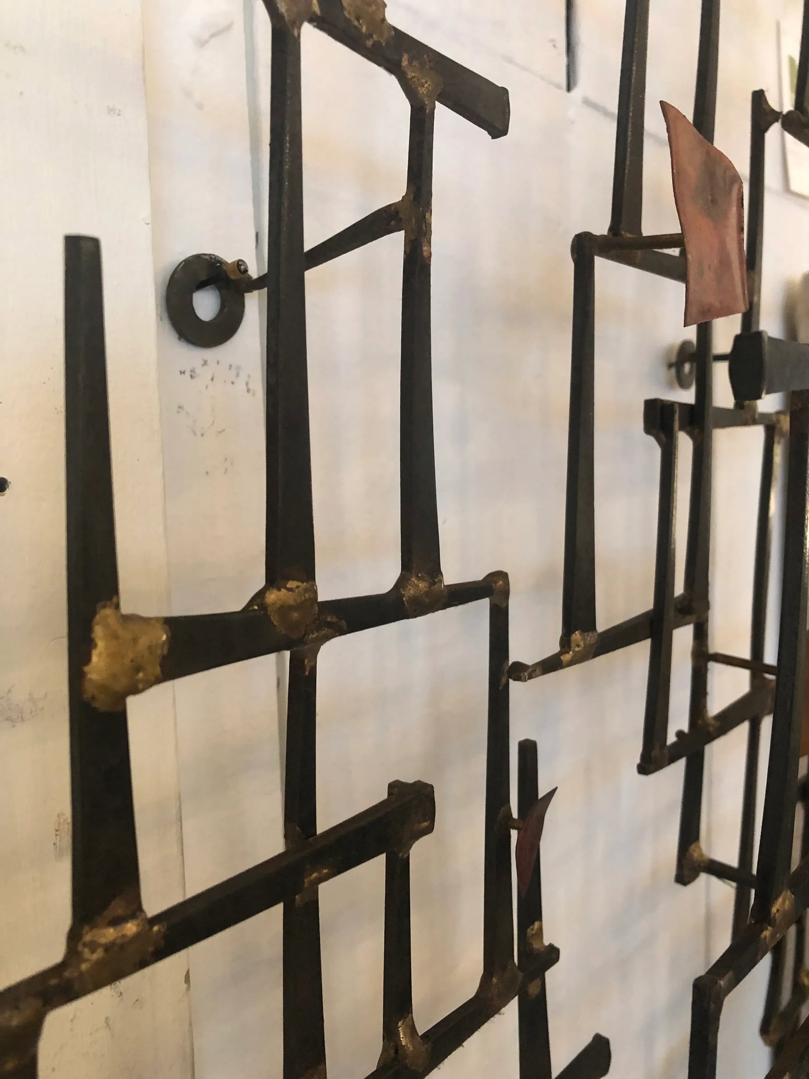 Abstract Iron & Copper Wall Sculpture - 9