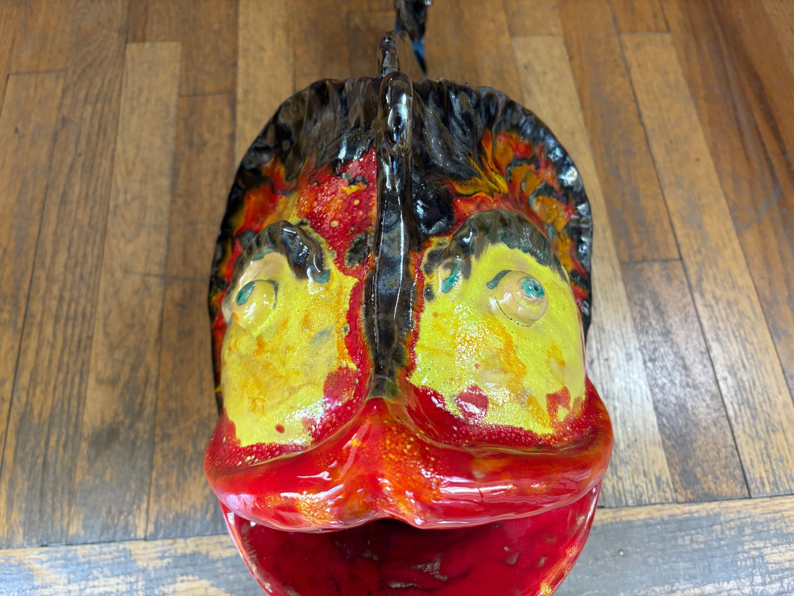 1950s Italian Glazed Terracotta Fish Sculpture - 10