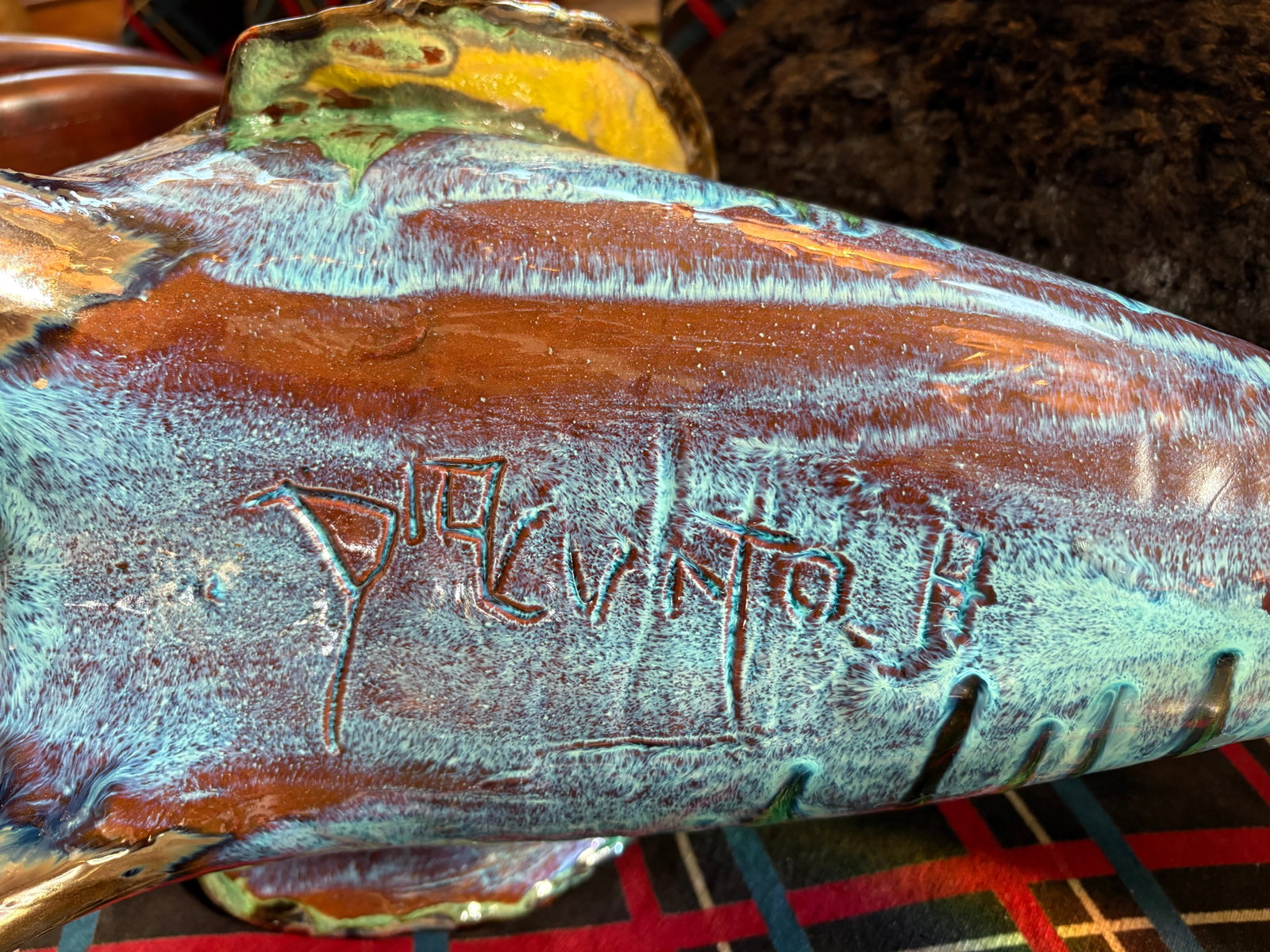 1950s Italian Glazed Terracotta Fish Sculpture - 13
