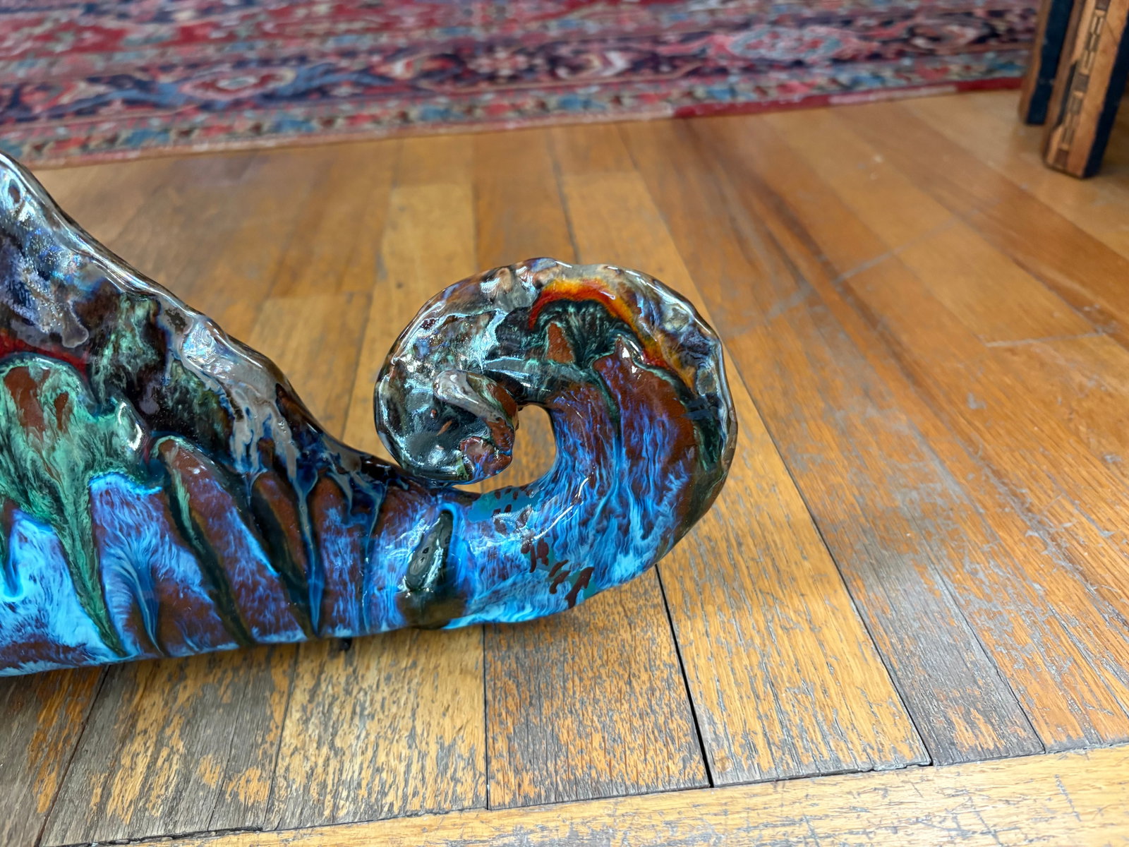 1950s Italian Glazed Terracotta Fish Sculpture - 4