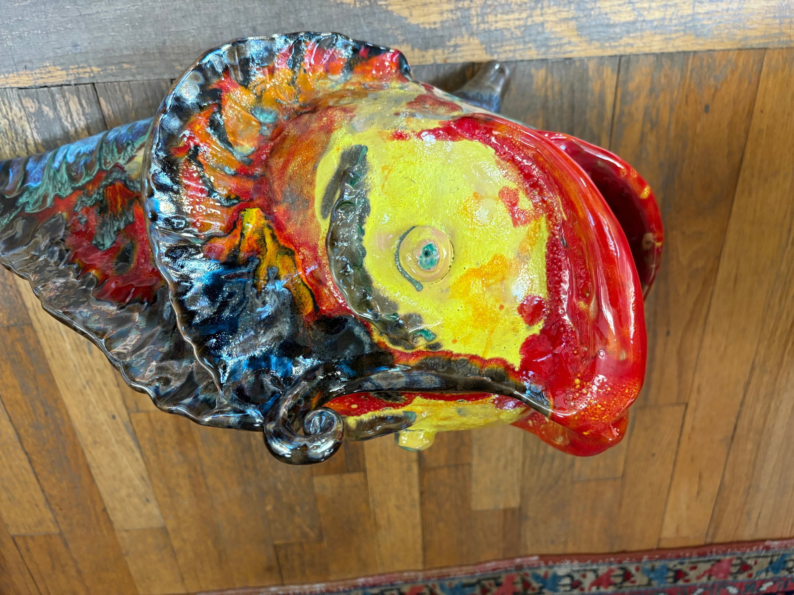1950s Italian Glazed Terracotta Fish Sculpture - 6