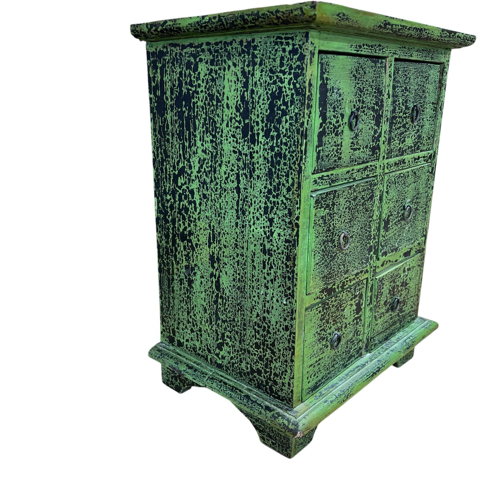 Vintage Handmade Tabletop Six Drawer Cabinet - 3