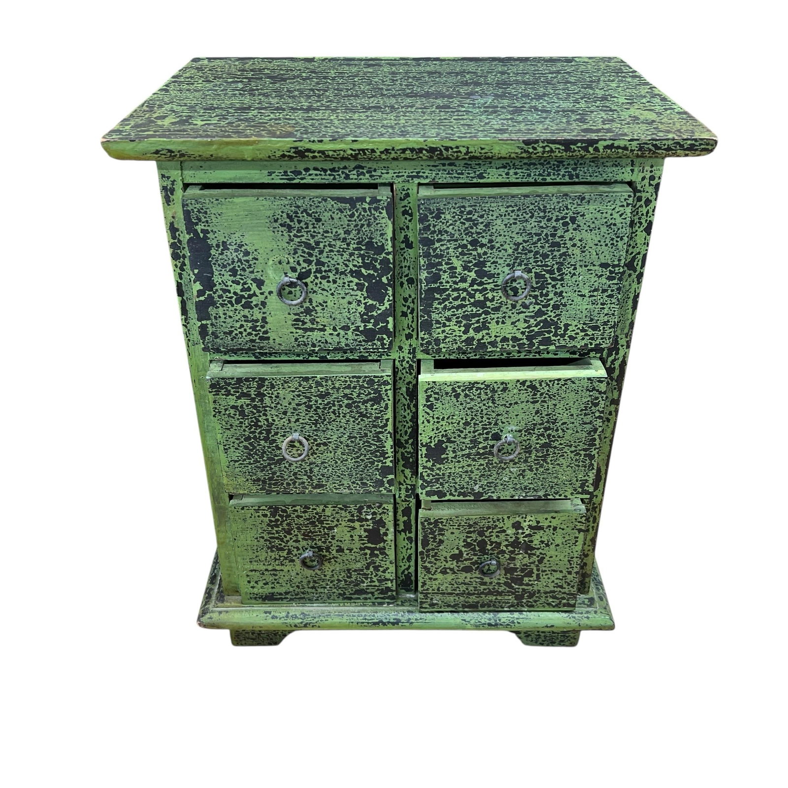 Vintage Handmade Tabletop Six Drawer Cabinet - 4
