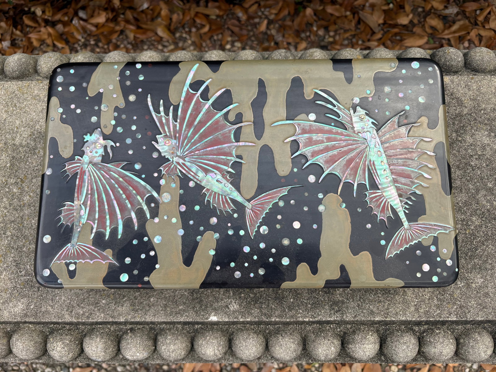 Antique Japanese Lacquered Box - 5