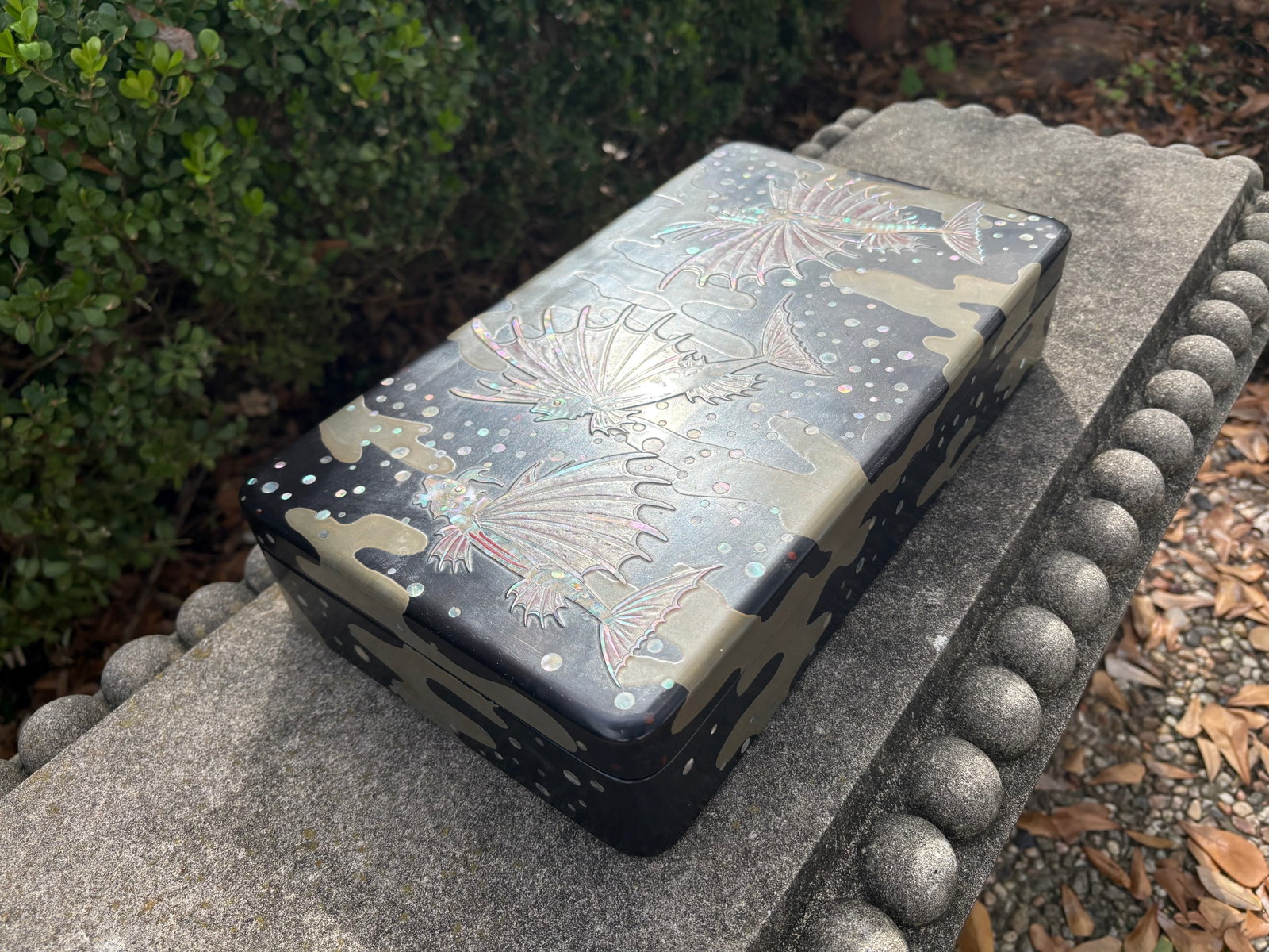 Antique Japanese Lacquered Box - 6