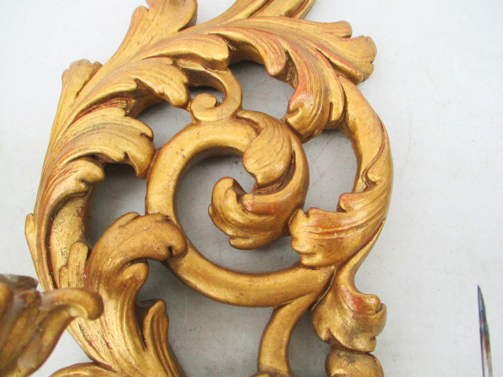 Vintage Italian Florentine Two-Candle Wall Sconces- Set of 3 - 4