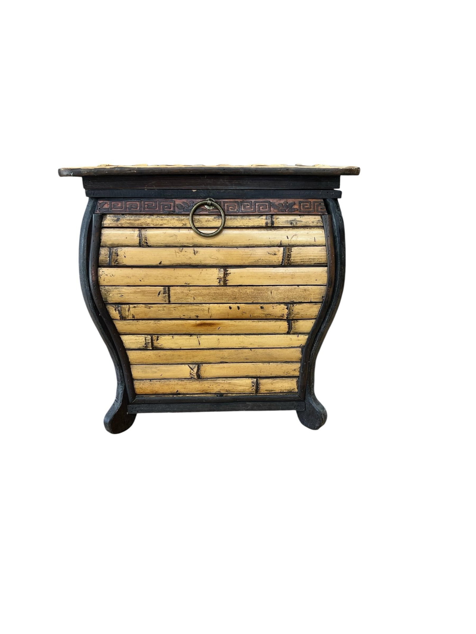 Vintage Bamboo Box Library Side Table - 2