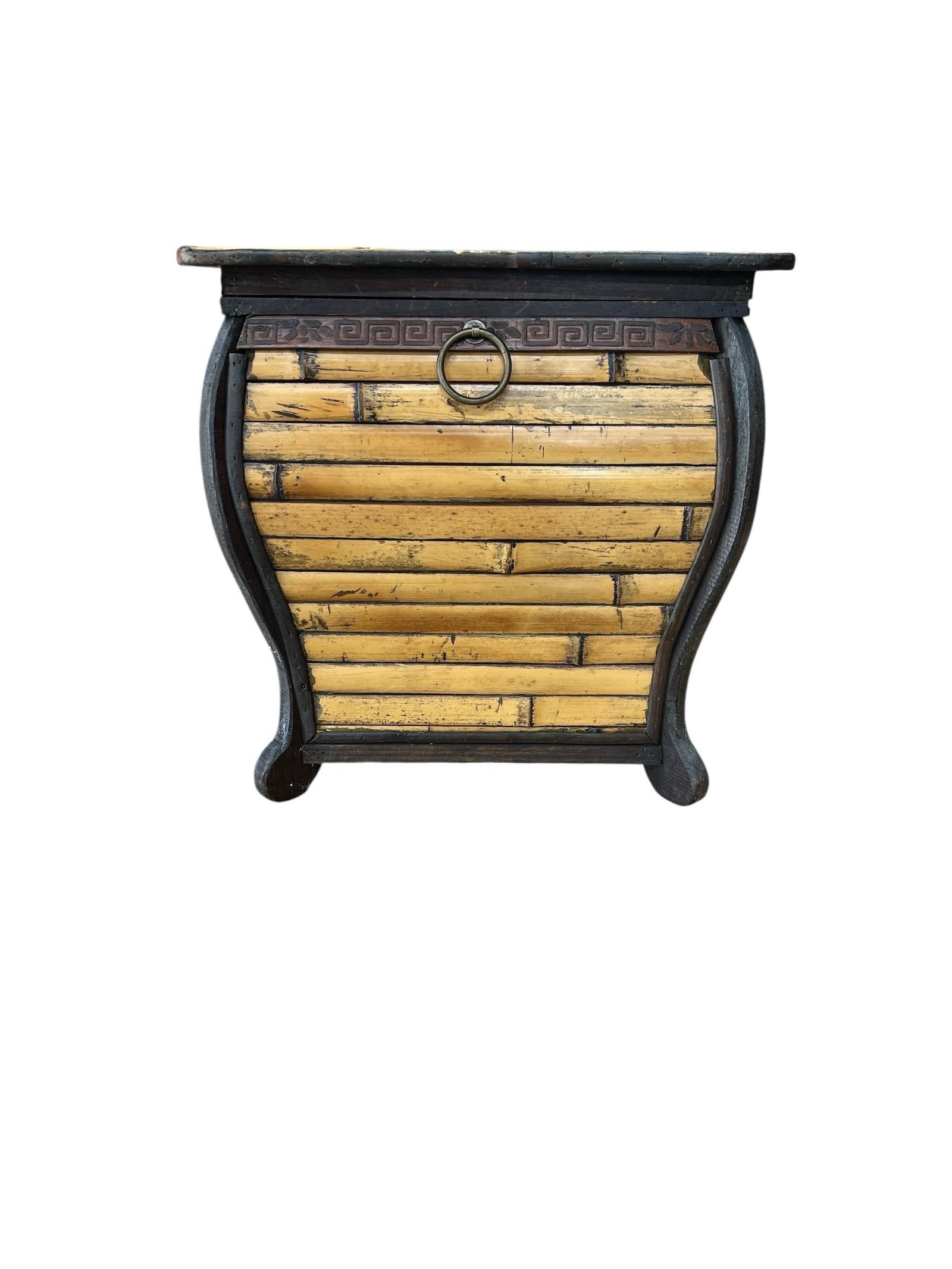 Vintage Bamboo Box Library Side Table - 4