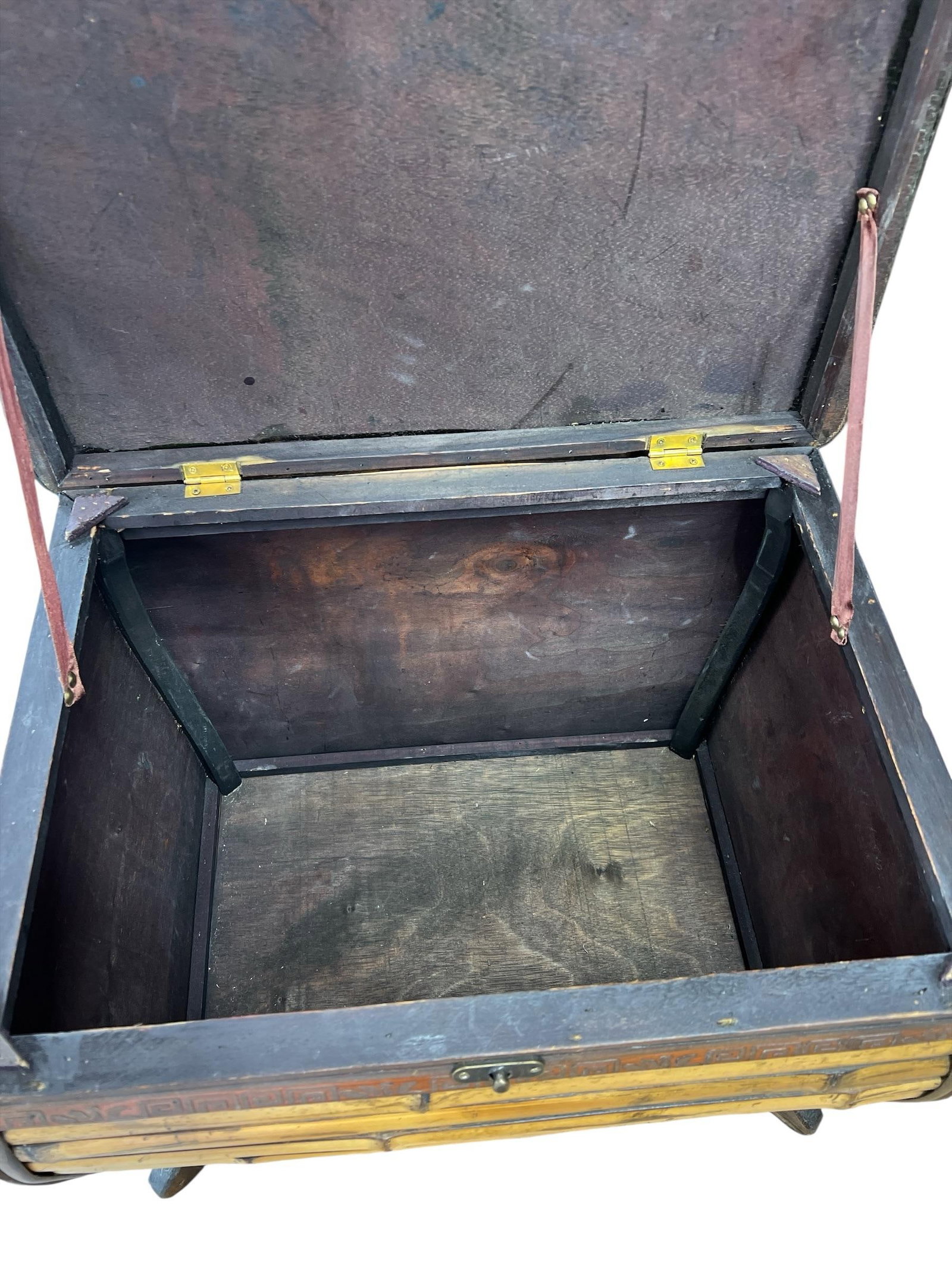Vintage Bamboo Box Library Side Table - 5
