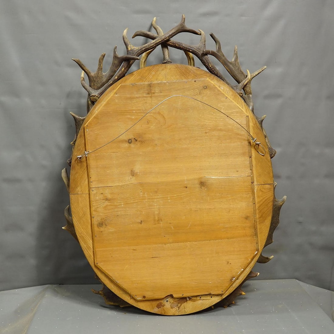 Antique Black Forest Mirror With Antler Arrangement Ca. 1920s - 8
