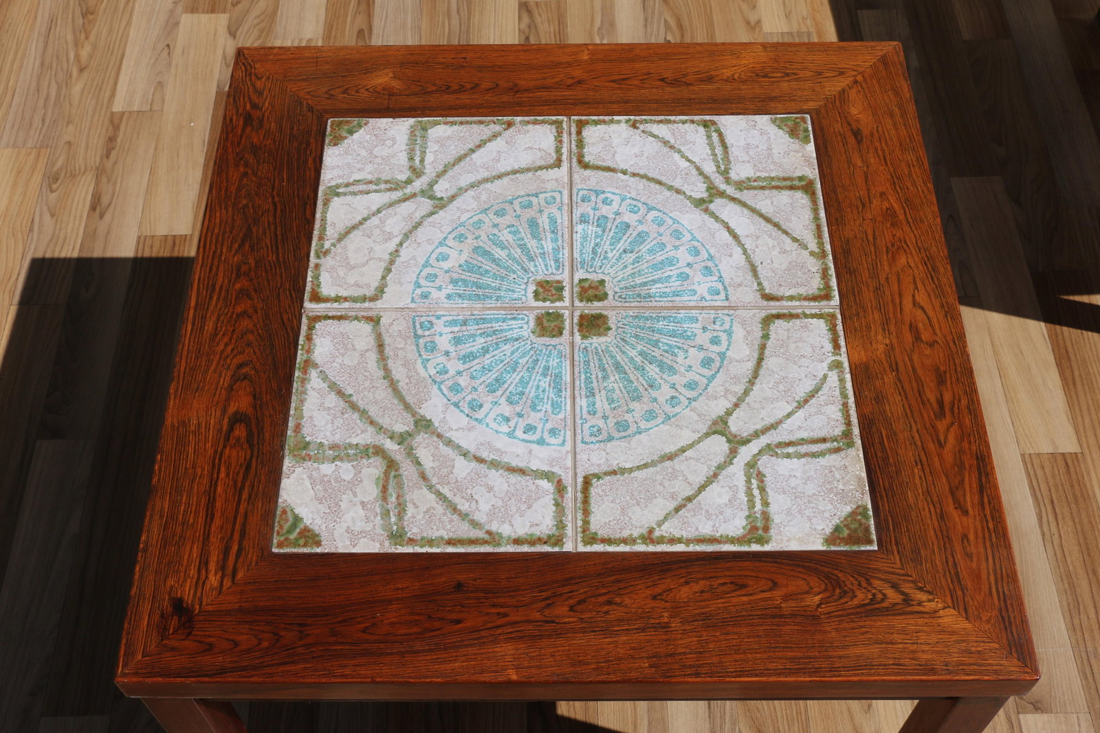 Pair of 1970s Danish Modern Rosewood Tile Top Side Tables - 11