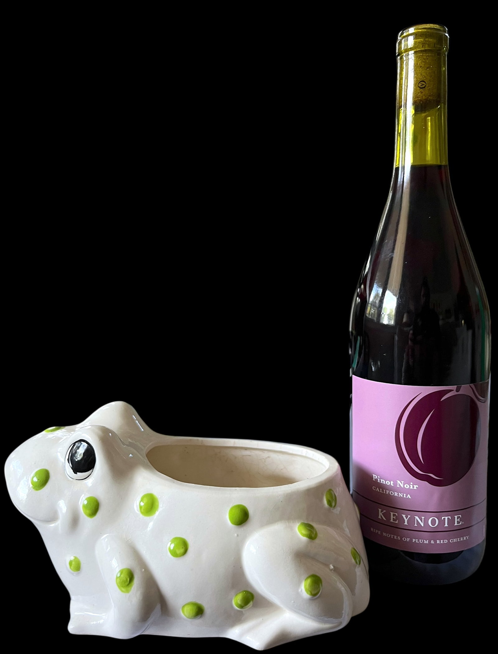 Vintage Hand-Painted Ceramic Frog Planter in the Spirit of Jean Roger – Made in Japan, - 2