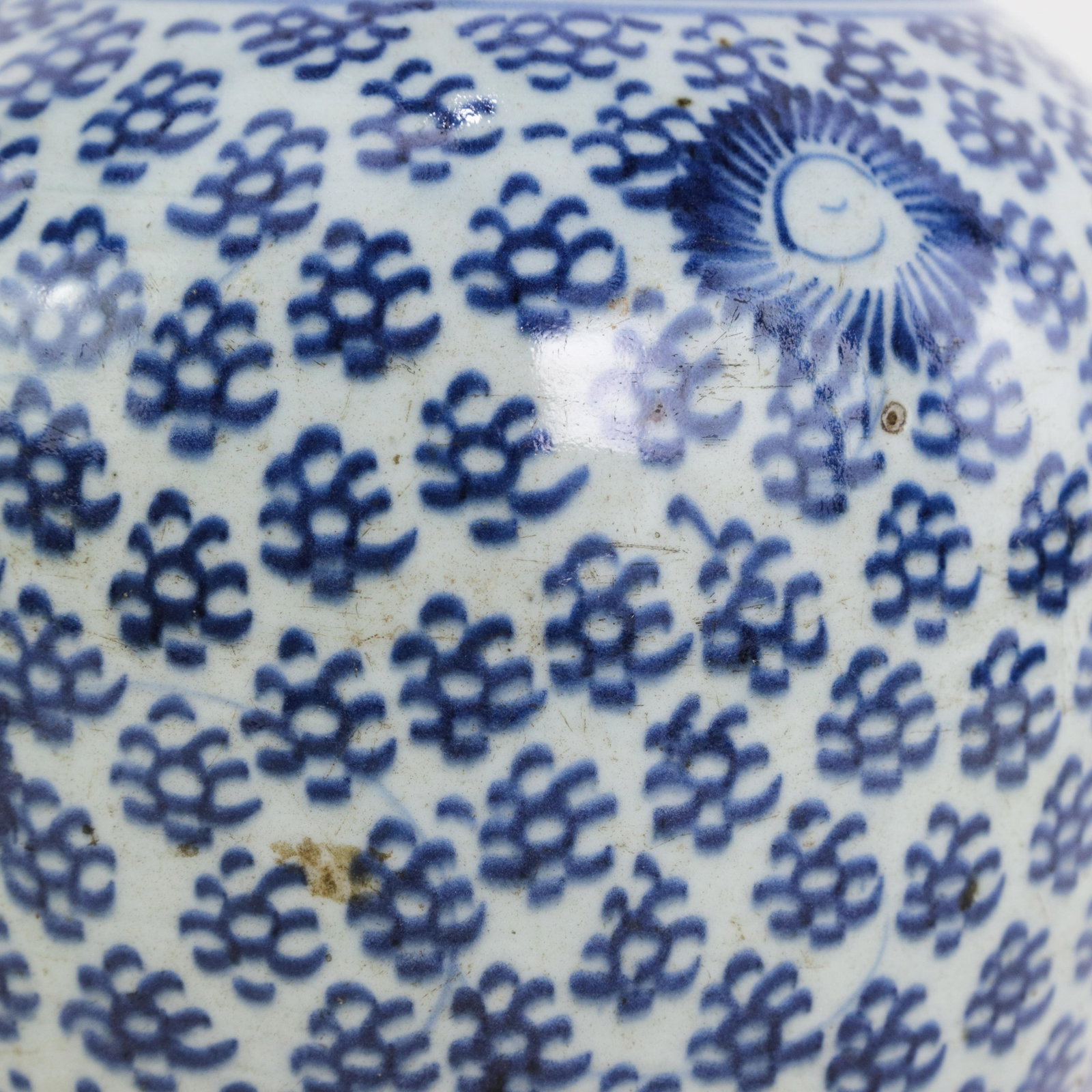 Antique Blue and White Porcelain Ginger Jar Table Lamp With Cobalt Floral and Medallion Motif - 11