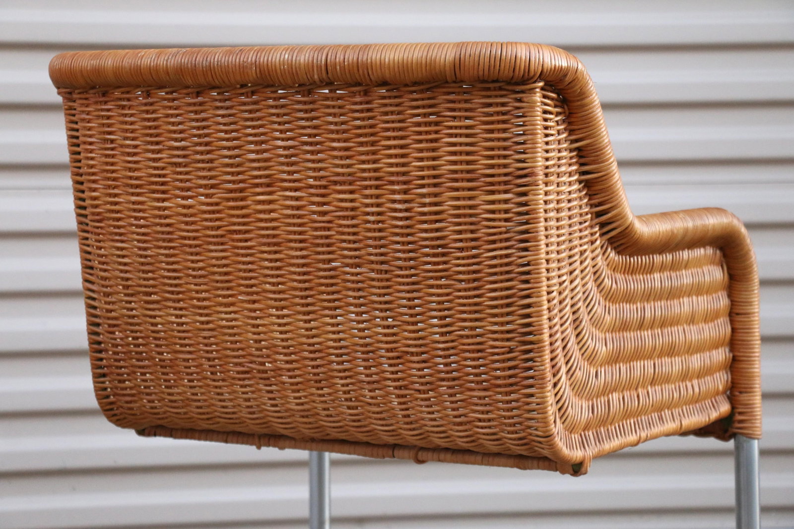 Pair of Vintage Harvey Probber Model D43 Wicker Cantilever Armchairs, 1970s - 13