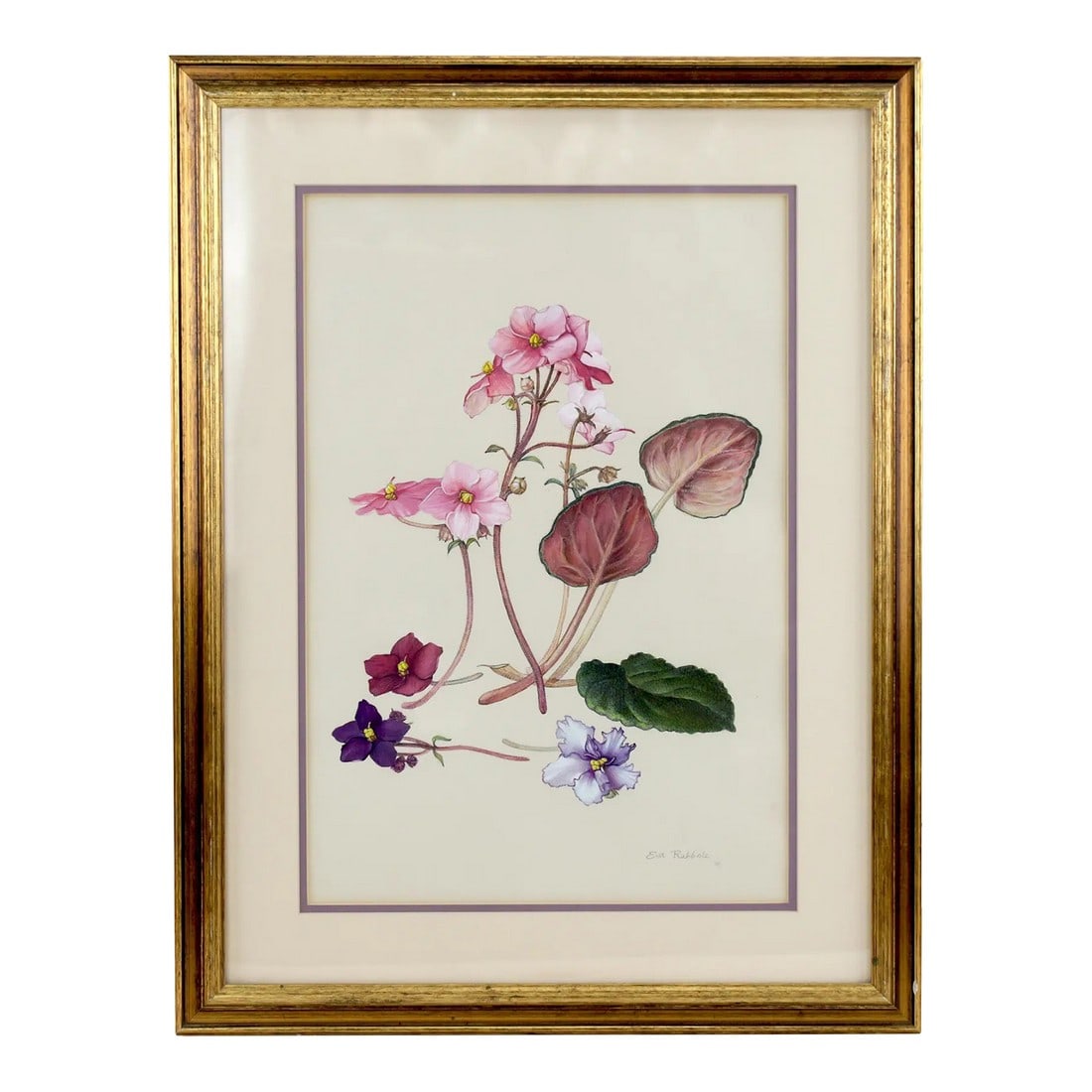 Hand-Painted Watercolor Specimen Flower Painting, Signed (1 of 10)