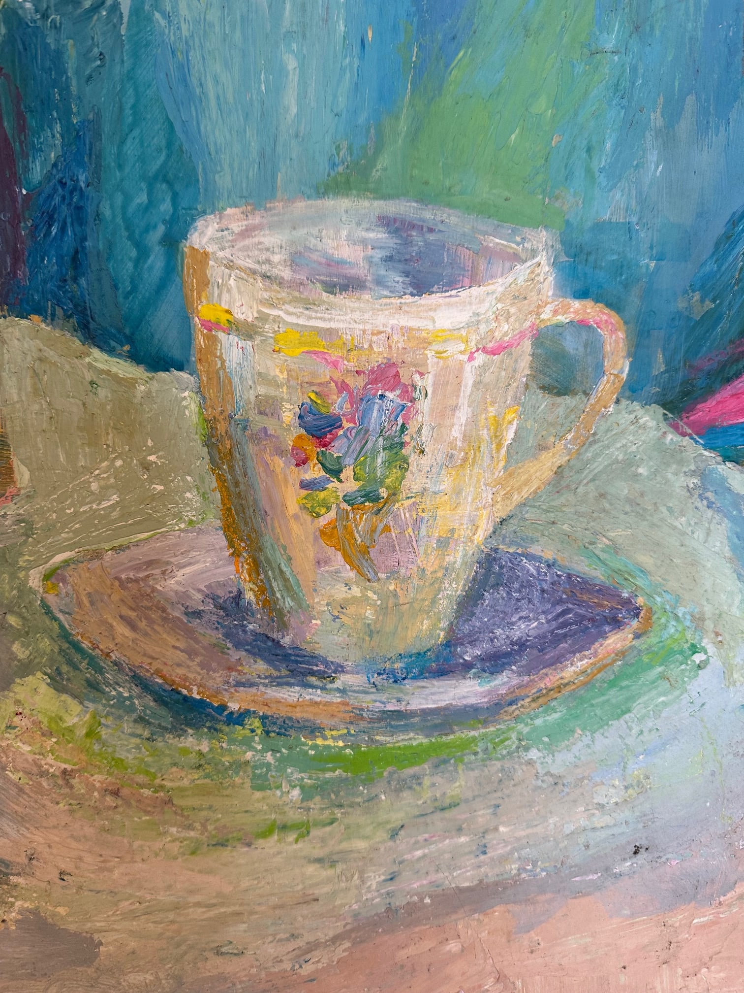 Original Romantic Still Life Painting in Gorgeous Pastel Colors - 5