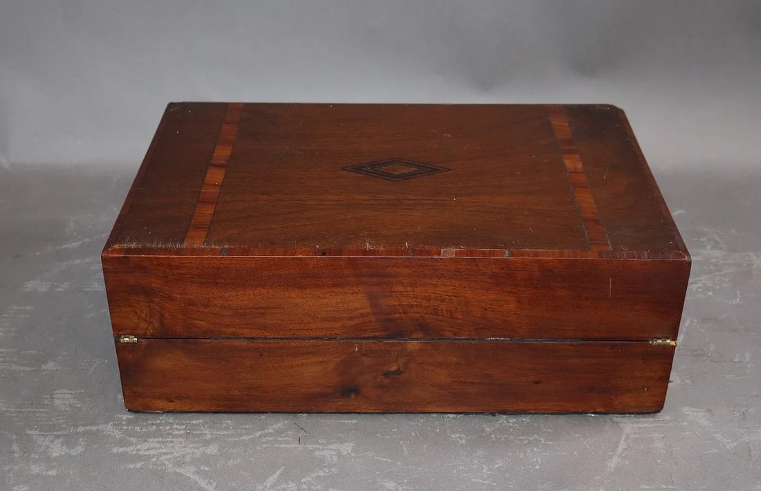 English Inlaid Mahogany Lap Desk / Writing Slope, 19th Century - 2