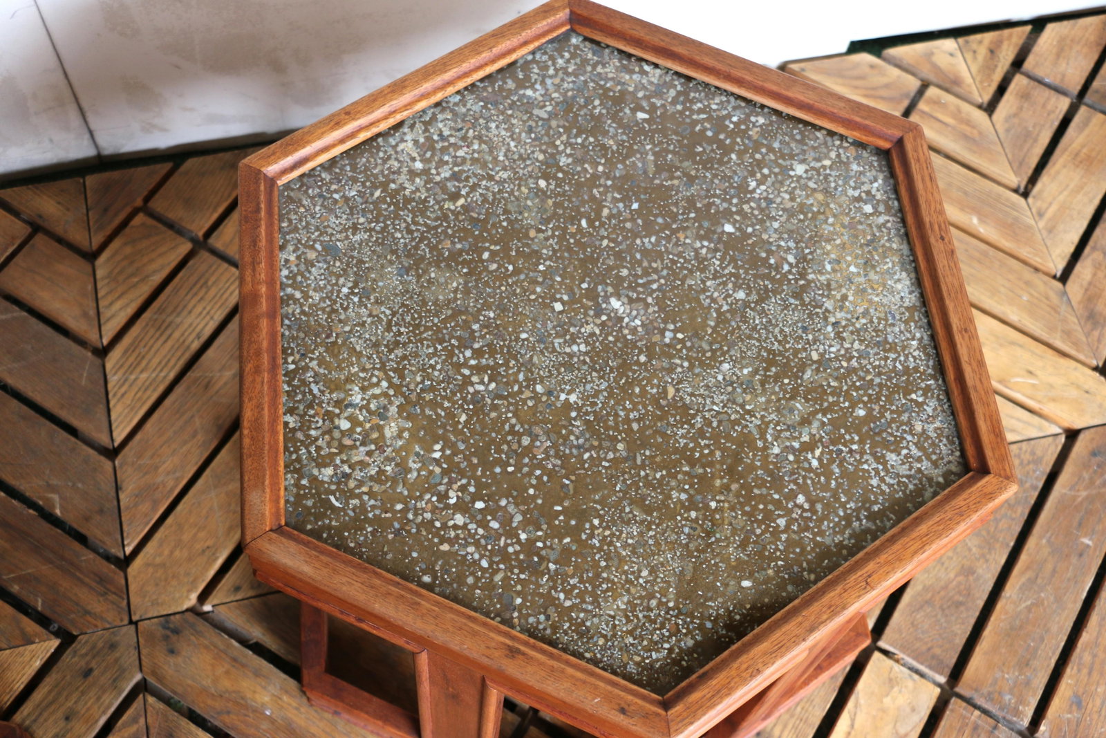 Pair of John Keal for Brown Saltman "Domino" Hexagonal Side Tables | Mid-Century Modern, 1960s - 10