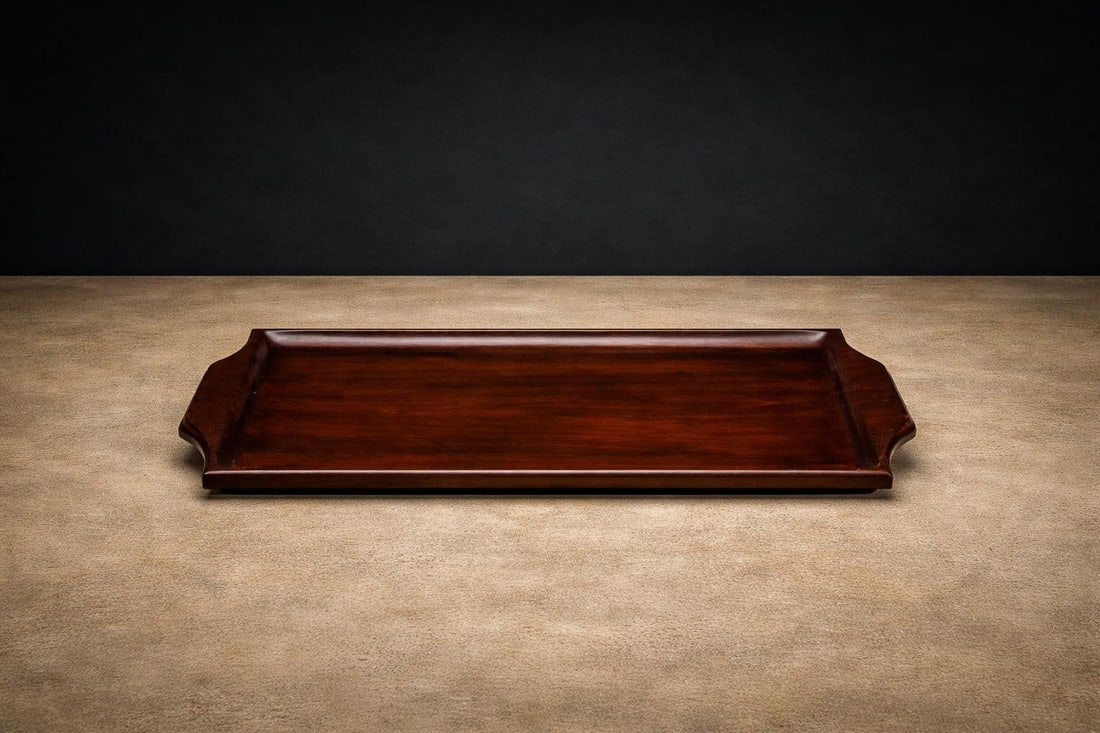 Serving Tray in Hardwood, Jean Gillon, 1960s - 3