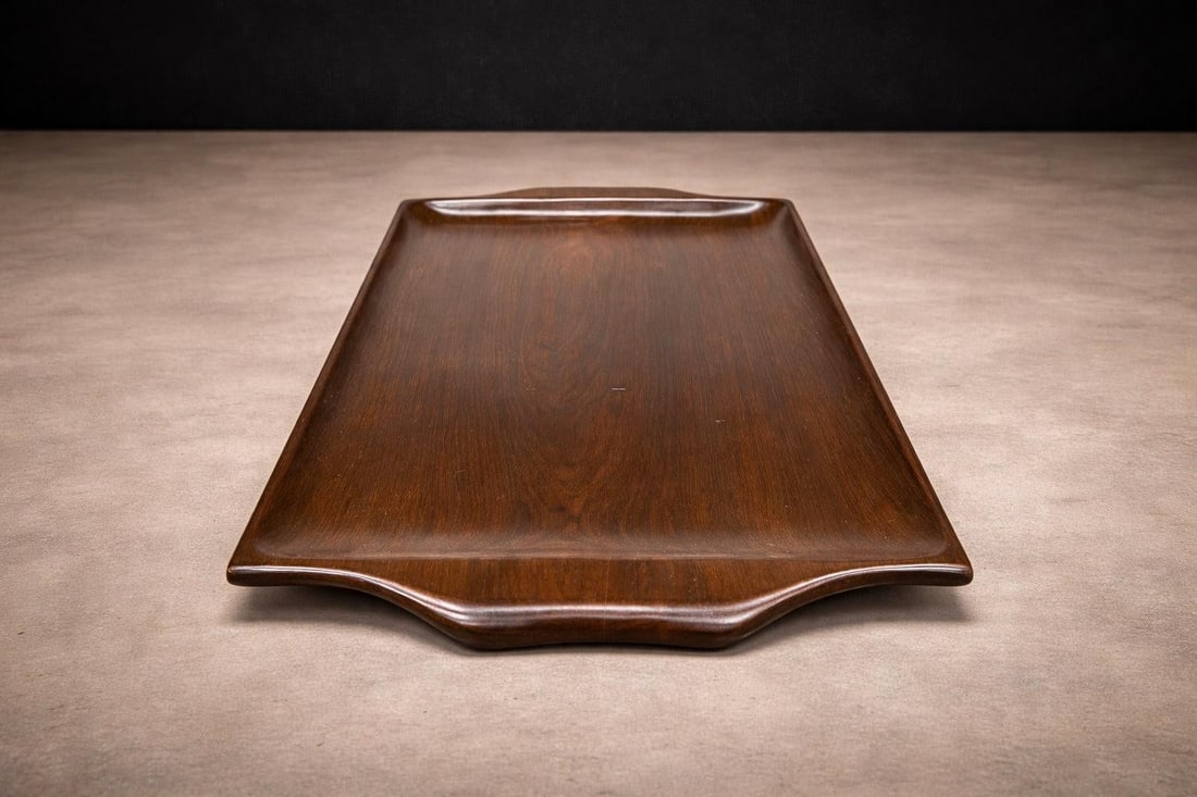 Serving Tray in Hardwood, Jean Gillon, 1960s - 7